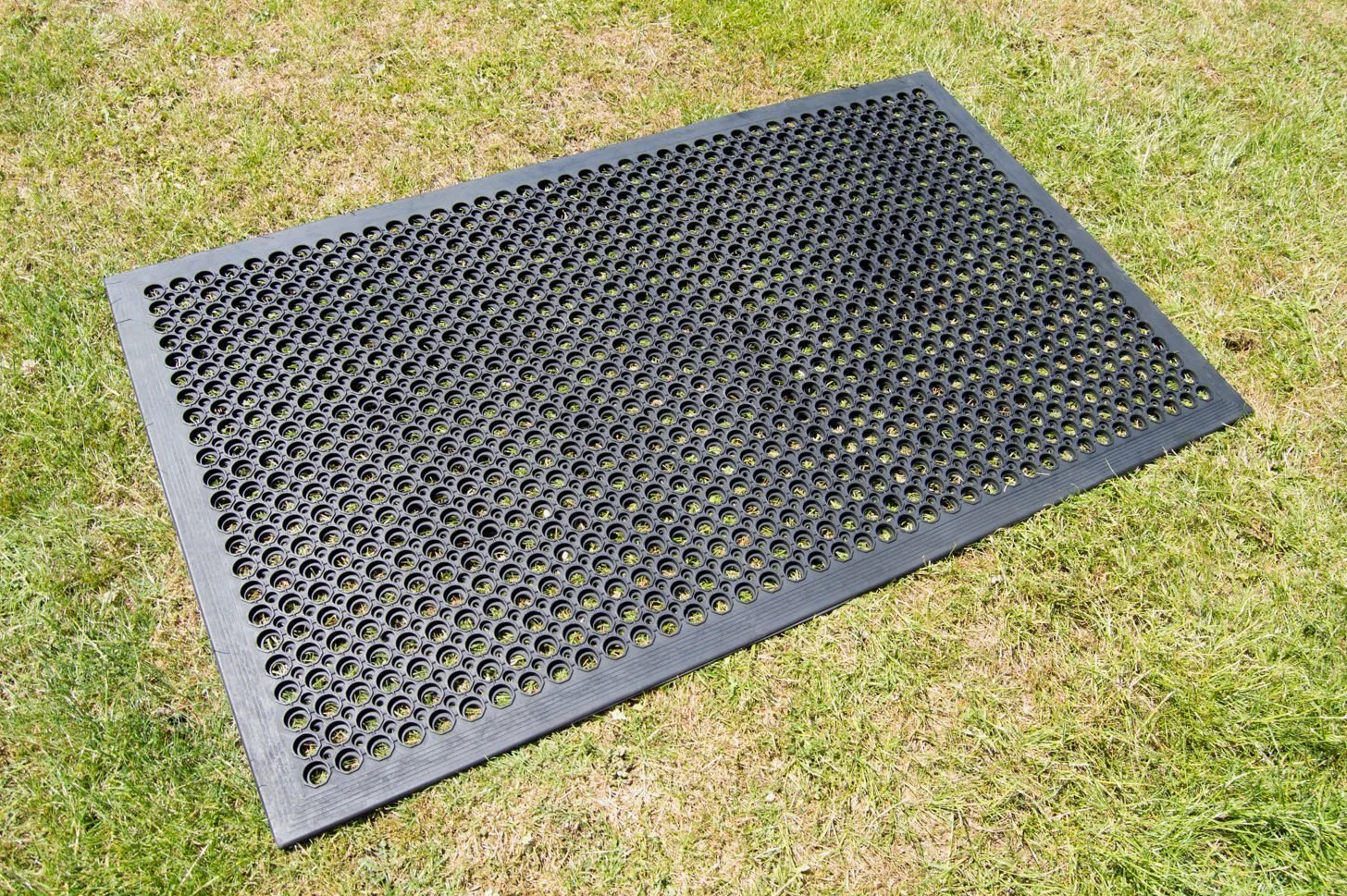 Grand Tapis d'entrée Extérieur en Caoutchouc Absorbant antidérapant – 3 Tailles Disponibles (0.9 m x1.5 m)