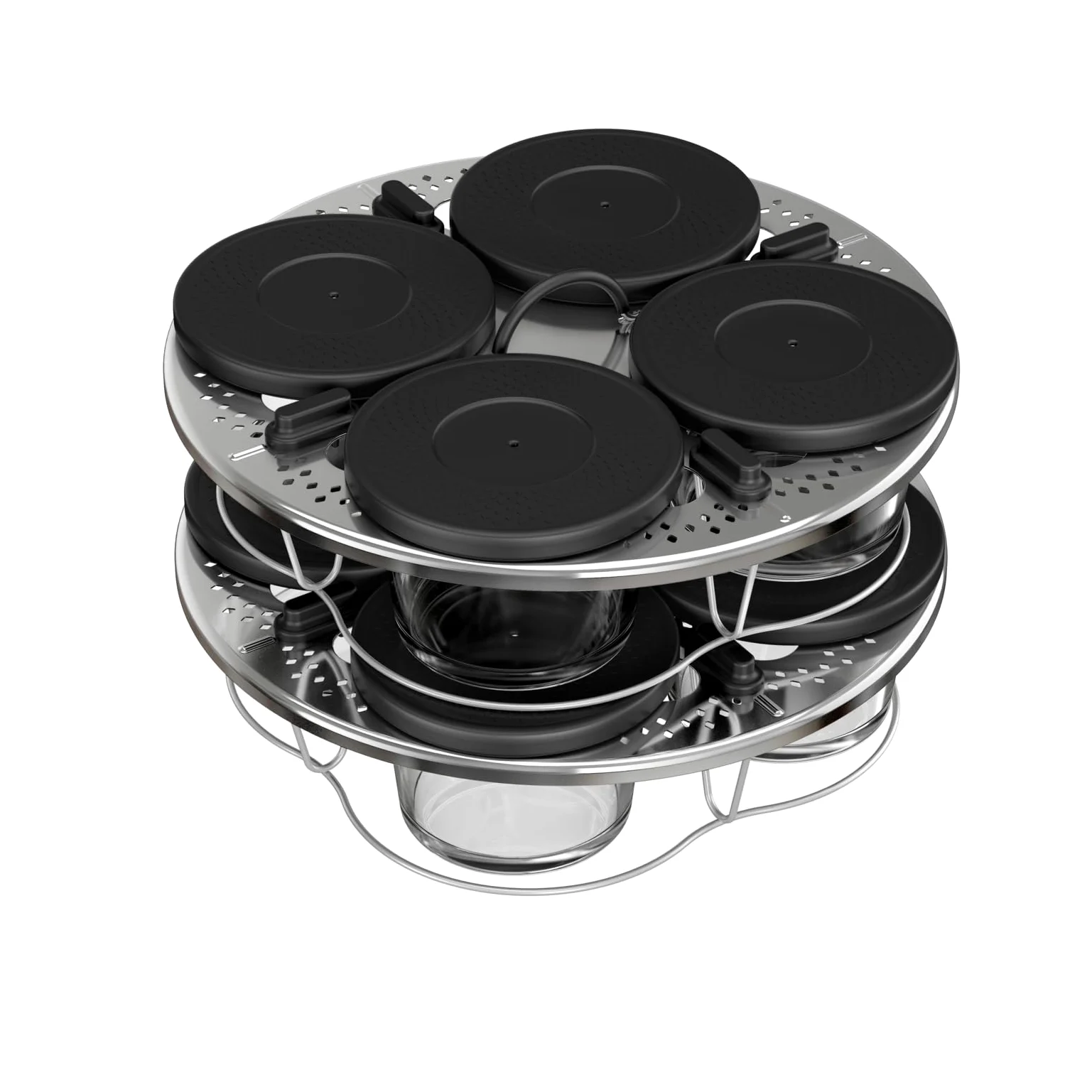 Moulinex Kit de 8 verrines superposables, Cookeo, Couvercles, Entrées, Yaourts et desserts, XA6140E0
