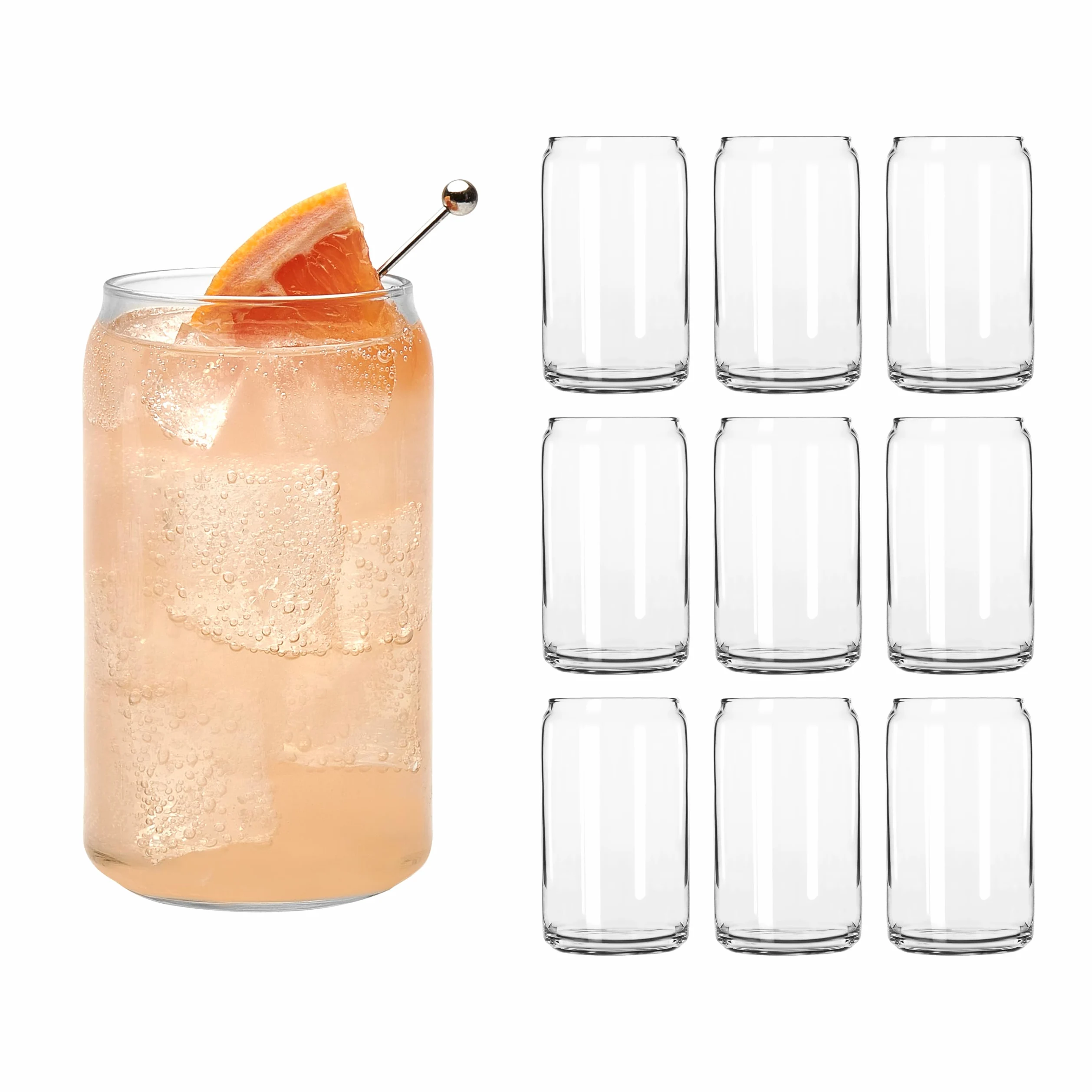 LIBBEY 70462 Verre à boire, « GLASS CANS », 473 ml, lot de 12