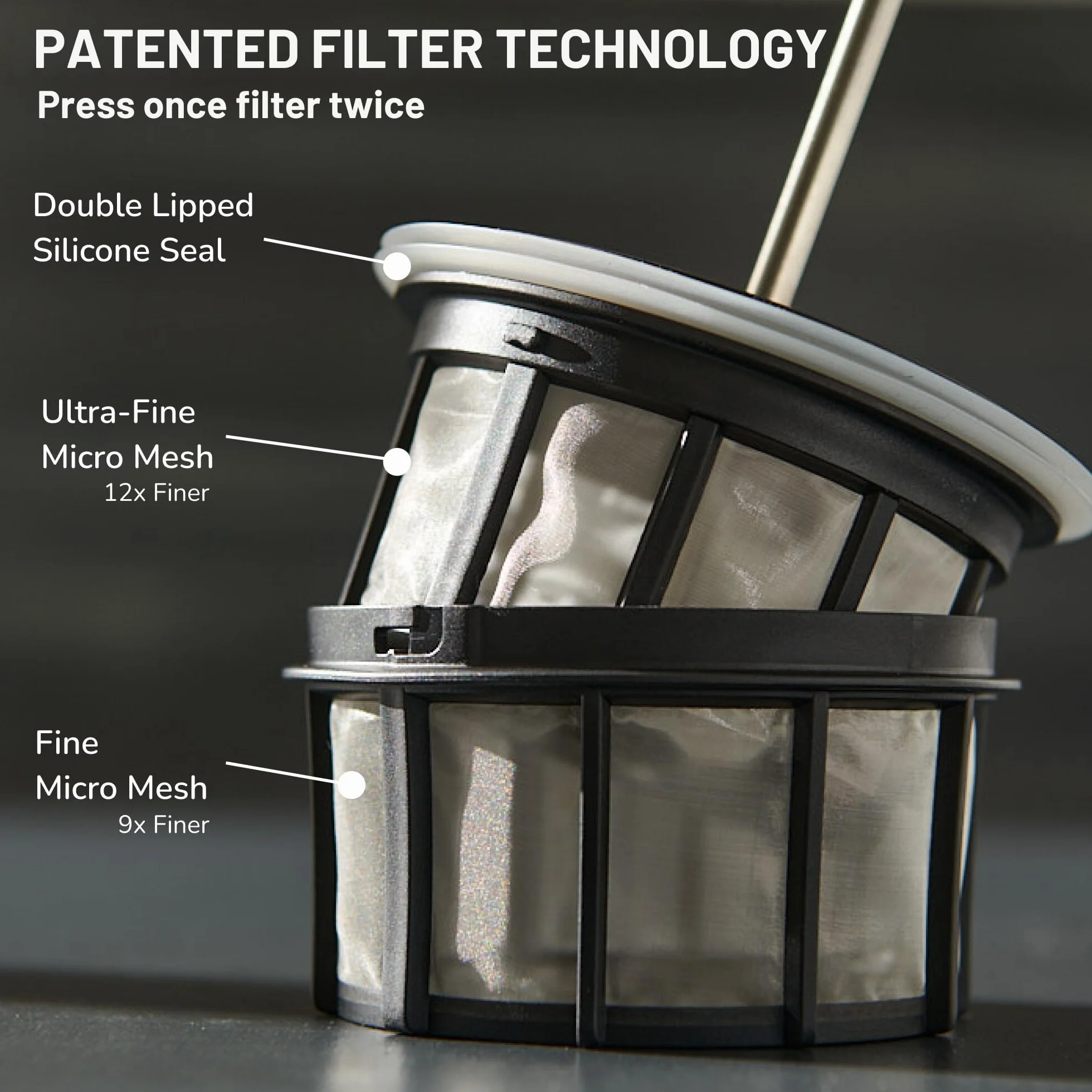 ESPRO P0 Cafetière à piston ultra légère pour voyage, isolation sous vide, en acier inoxydable, 473 ml, bleu égéen