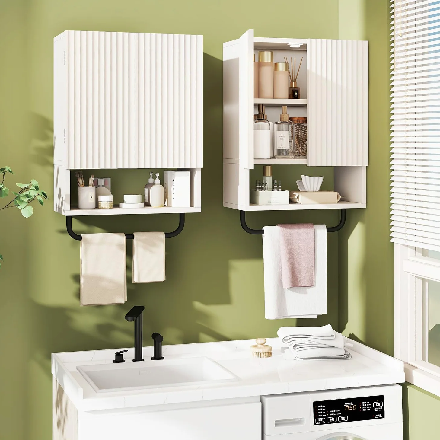 IBUYKE Le montage mural est une armoire de salle de bain WBS003W