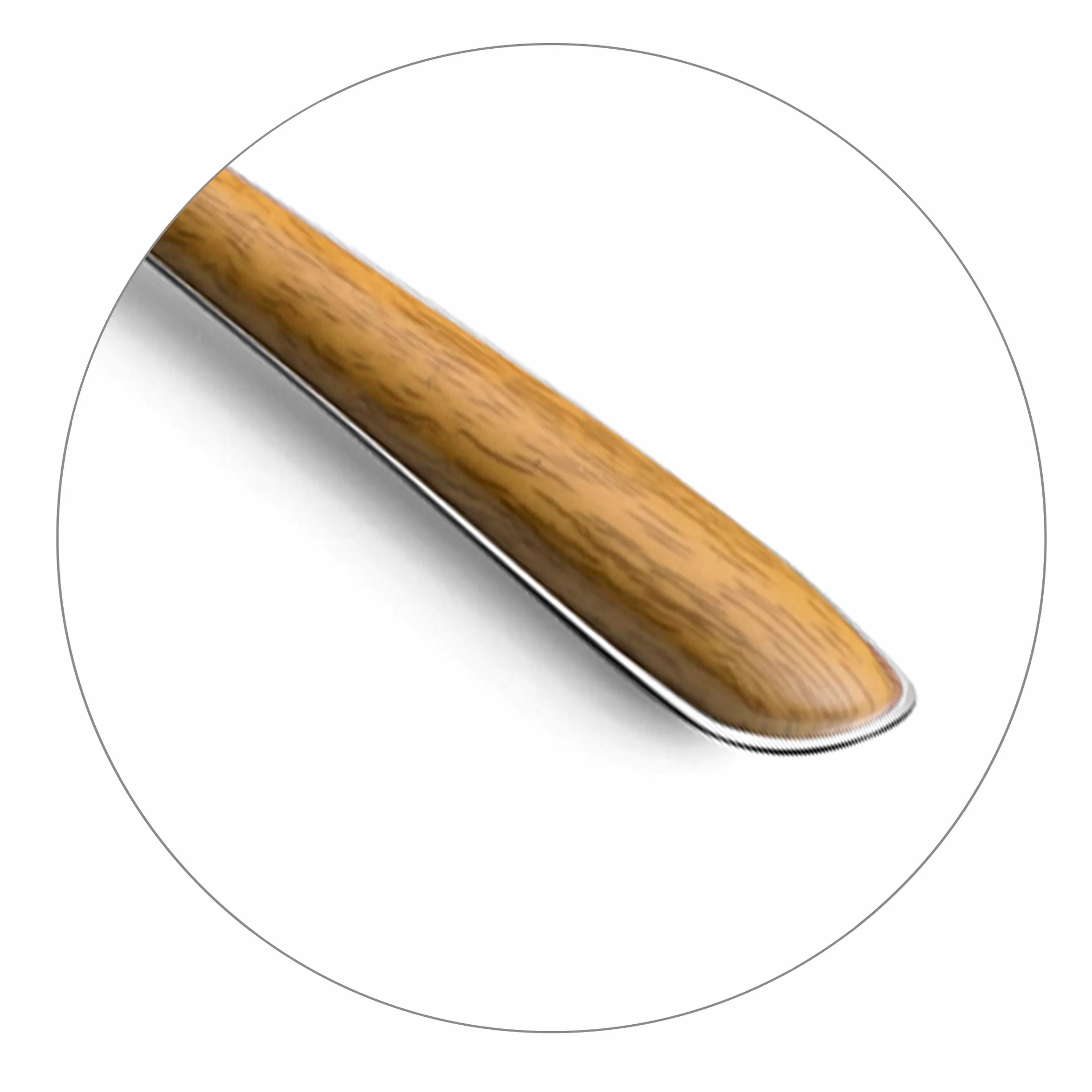 AMEFA - Ménagère 24 couverts de table pour 6 personnes - Eclat Nature - Acier inoxydable 18/0, Finition Brillante - Bois Clair