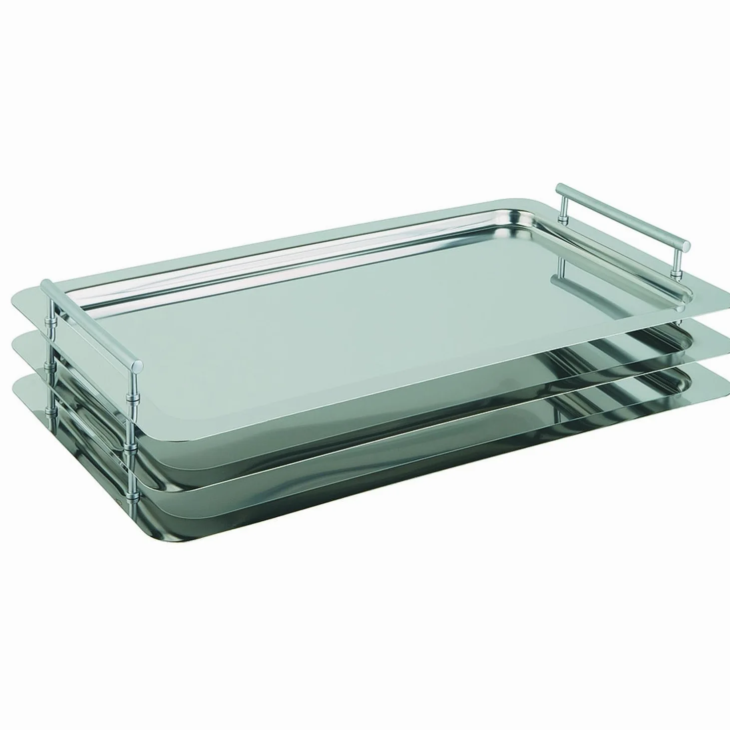APS 11295 Plateau système GN 1/1 « CLASSIC », plateau de service, système empilable et vissable, poignées solidement vissées, avec entretoises, 53 x 32,5 cm, hauteur 5 cm