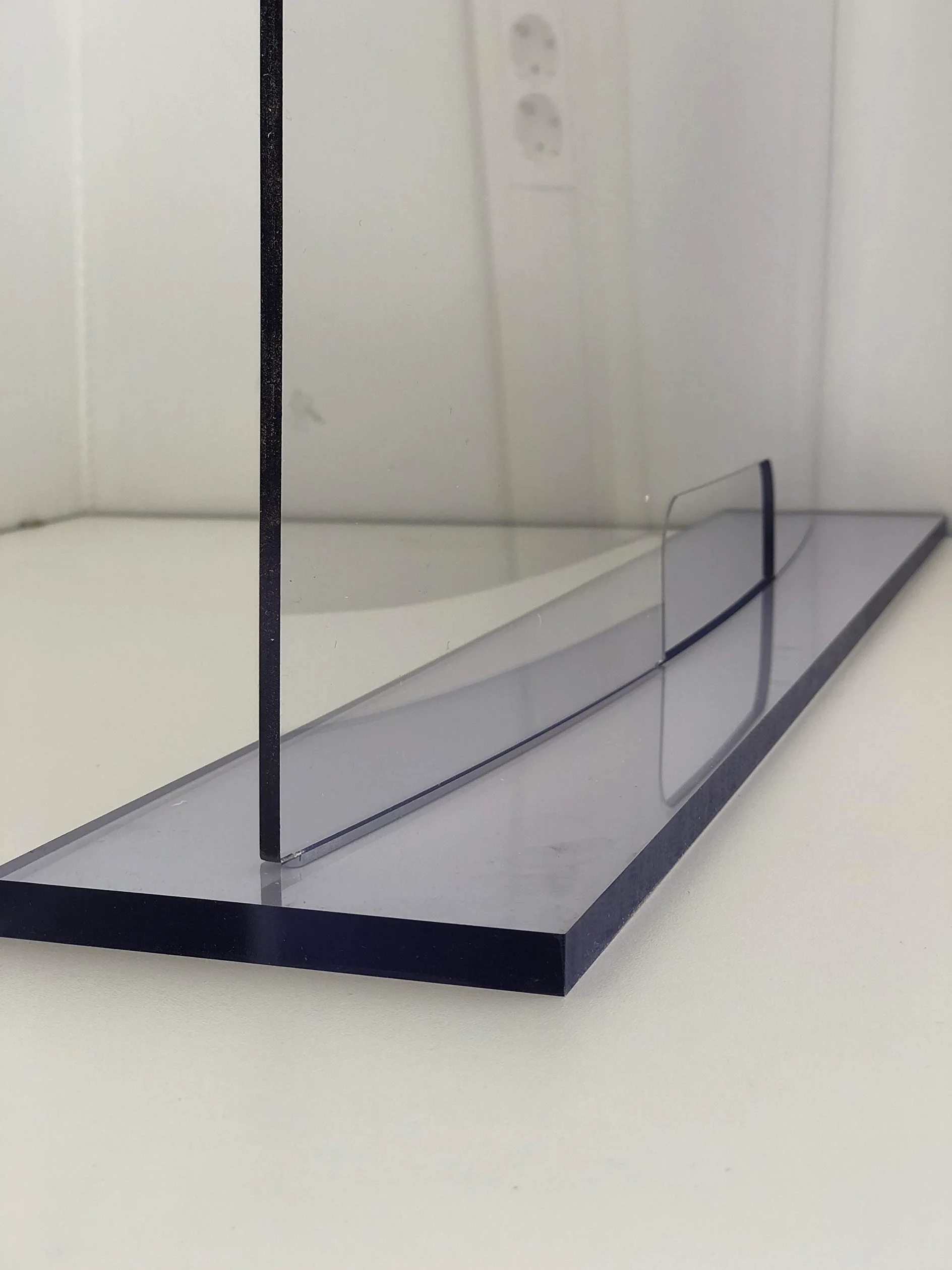 Solarplexius Hygiaphone cloison plexiglass premium ultra transparent séparateur bureau comptoir amovible protection contre microbes bactéries polycarbonate passe document 150X60 cm