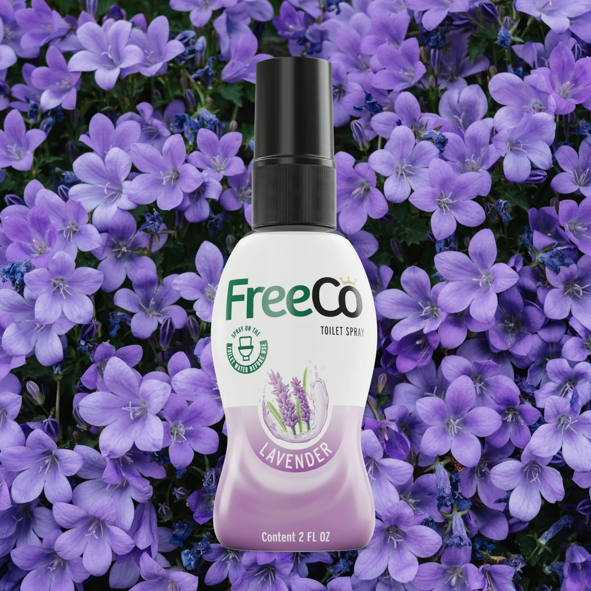 Freeco Anti-Odeur WC (Before You Go) - Spray aux Huiles Essentielles Naturelles. Idéal pour Maison, Bureau, Resto et Voyage. Pack hyper économique de 12x60ml, Parfum Épices