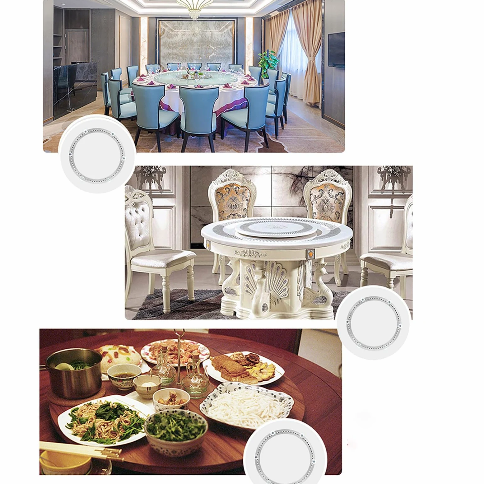 Plateau tournant Lazy Susan 20 cm-30 cm-50 cm - Robuste - Plateau tournant en alliage d'aluminium - Plateau tournant à roulement Lazy Susan (400 mm)