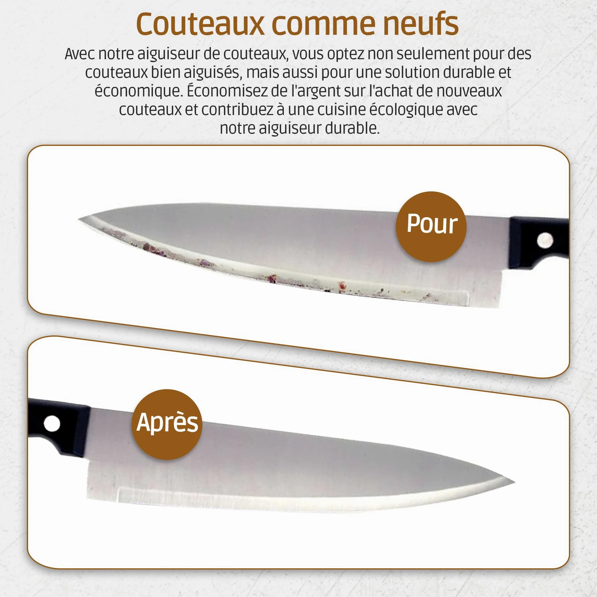 Olvy Aiguiseur Electrique de Couteau, Affûteur à Deux Niveaux, Eguiseur de Couteau Professionnel, Affûteur à meule diamant, Antidérapant rapide et silencieux, Noir