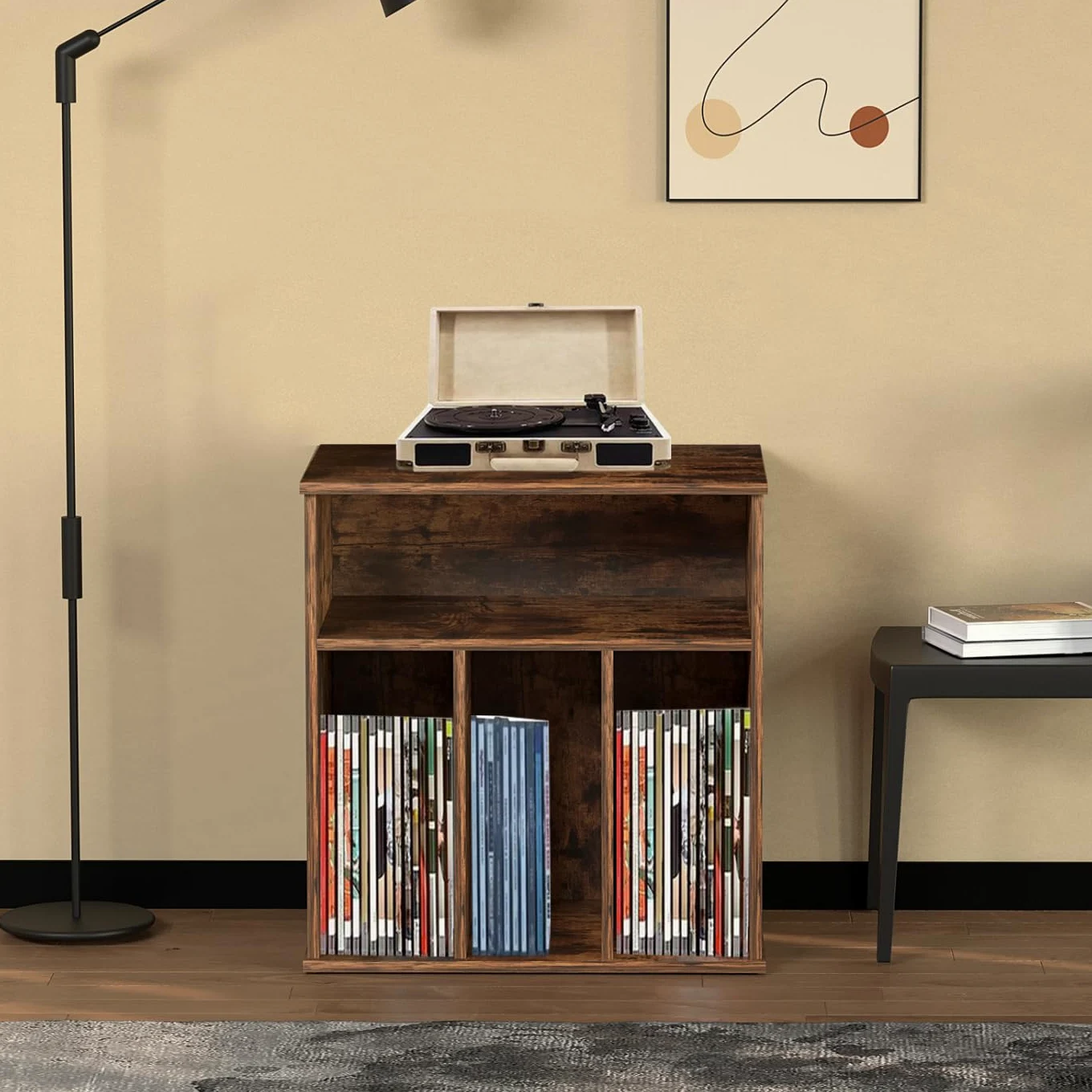 VDD Meuble de Rangement pour vinyles LP - bibliothèque - Rangement Magazines Livres disques