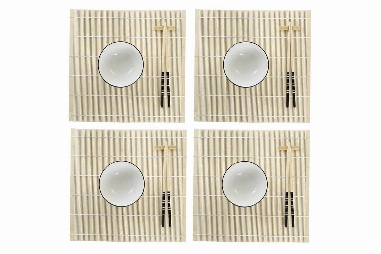 SUSHI SET 16 BAMBU GRES 14,5X14,5X31 BLANCO
