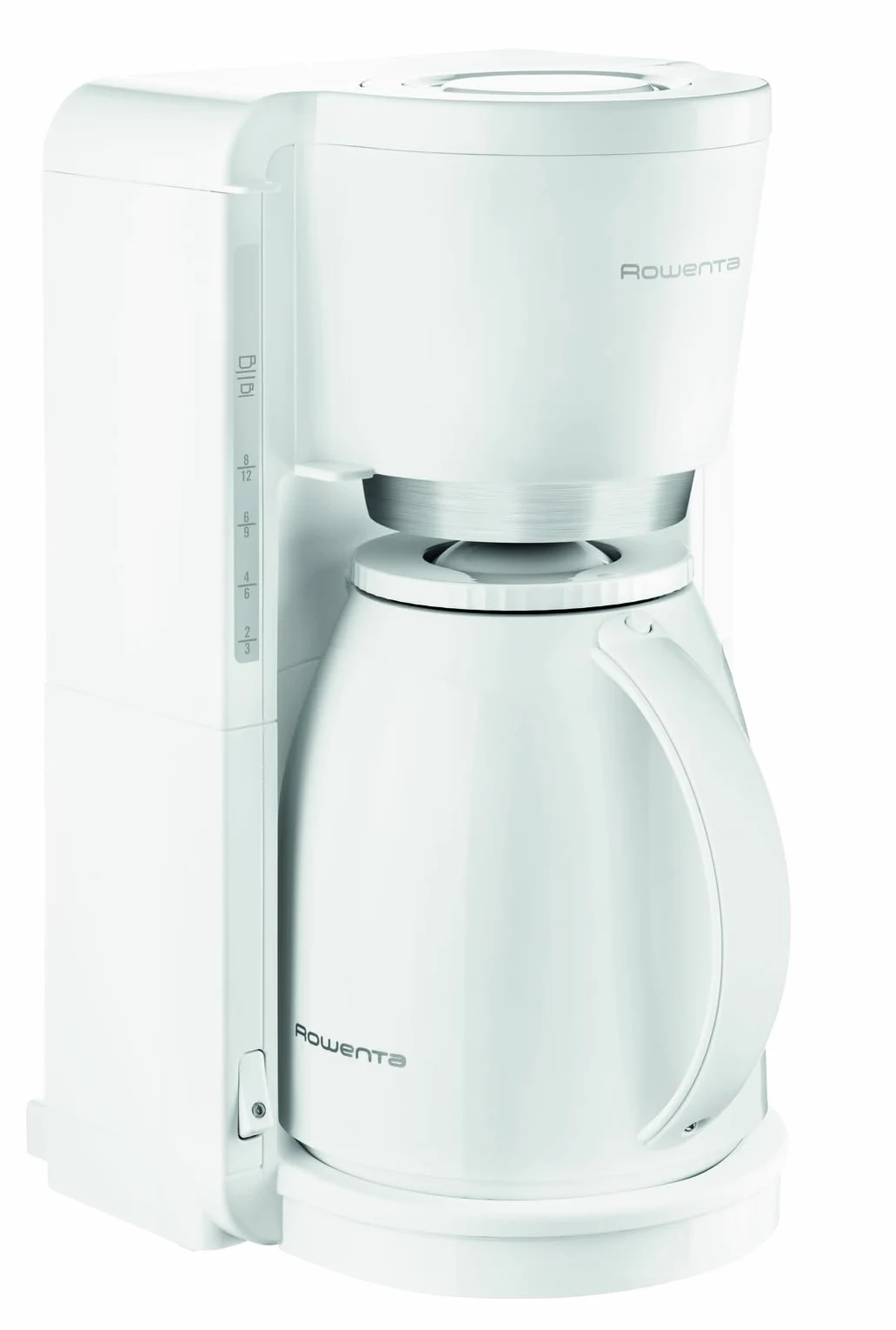Rowenta CT380110 Cafetière Filtre Adagio Isotherme 8-12 Tasses Verseuse Anti-Goutte Maintien au Chaud 4 Heures Café Blanc
