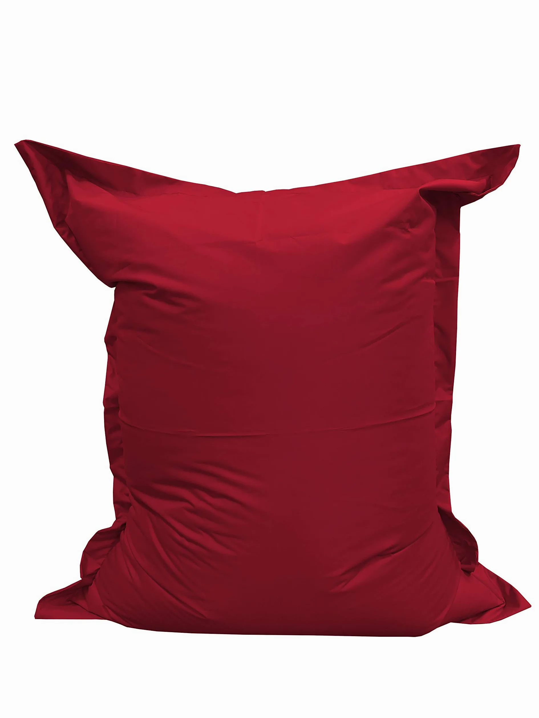chilly pilley Pouf L xl xxl Coussin De Sol Pouf Garniture En Polystyrène Pouf Géant Pour S'allonger Et S'asseoir Imperméable Hydrofuge (100x70, Rouge Foncé)