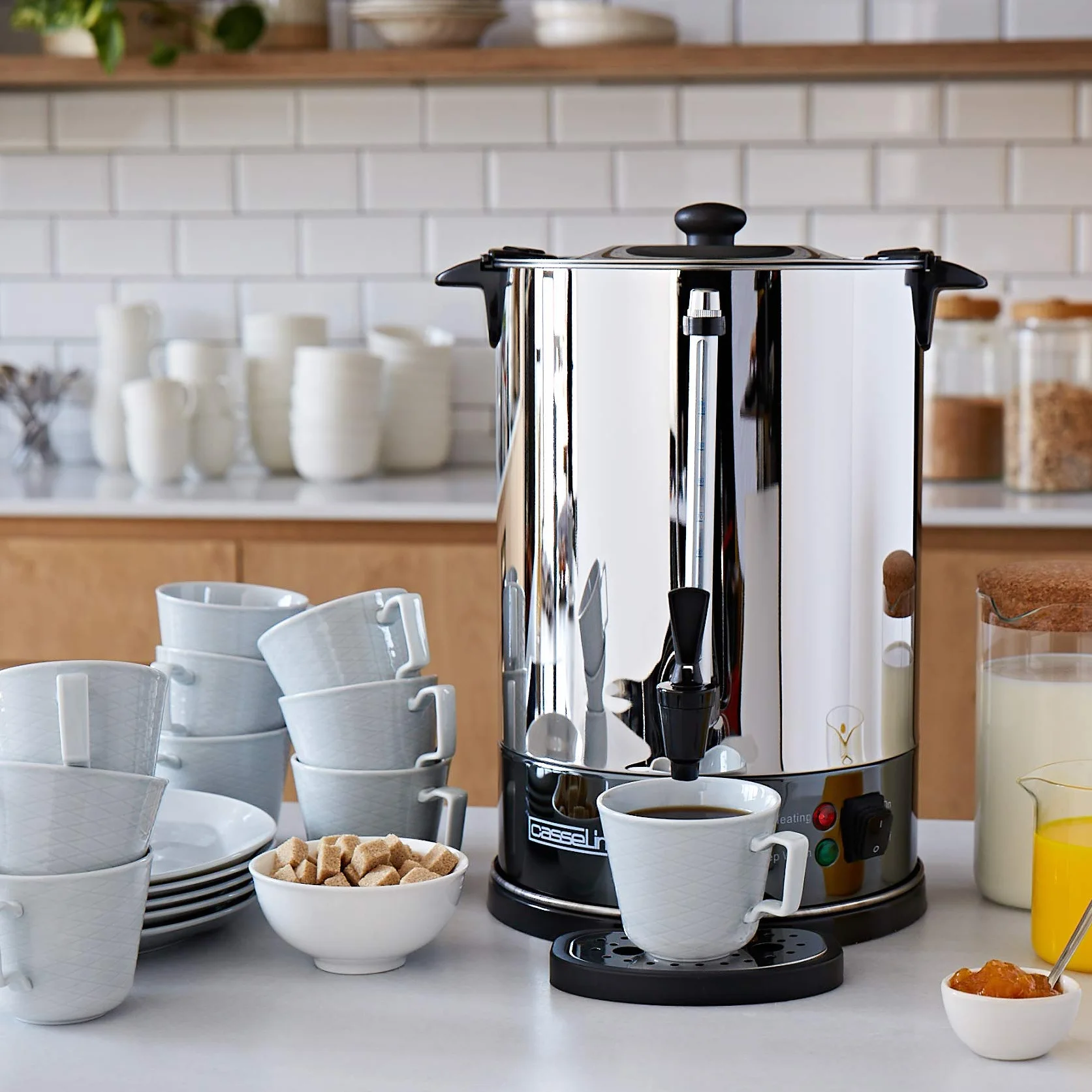 CASSELIN CPC100S Percolateur à Café 100 Tasses Sp, INOX