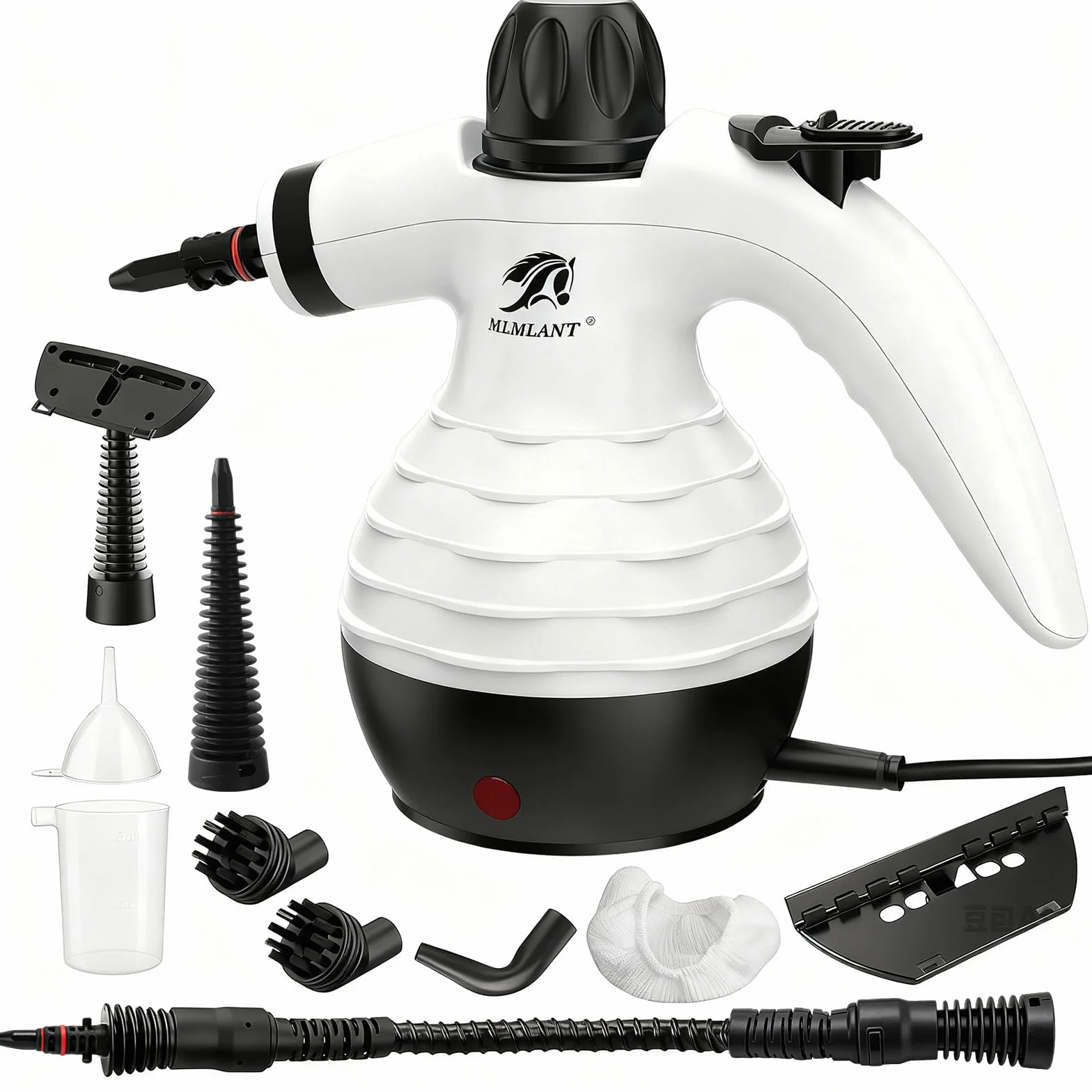 MLMLANT Nettoyeur vapeur, nettoyeur vapeur portable, avec verrou de sécurité et kit d'accessoires de 10 pièces, pour sièges de voiture, canapés, fenêtres, meubles rembourrés et plus encore.