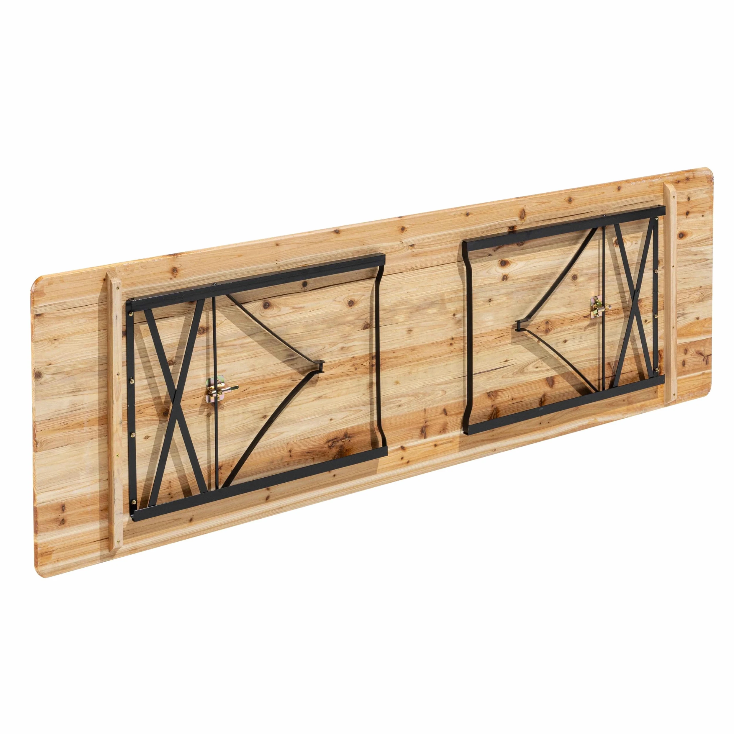 SET TABLE ET BANCS BOIS 220X70X76