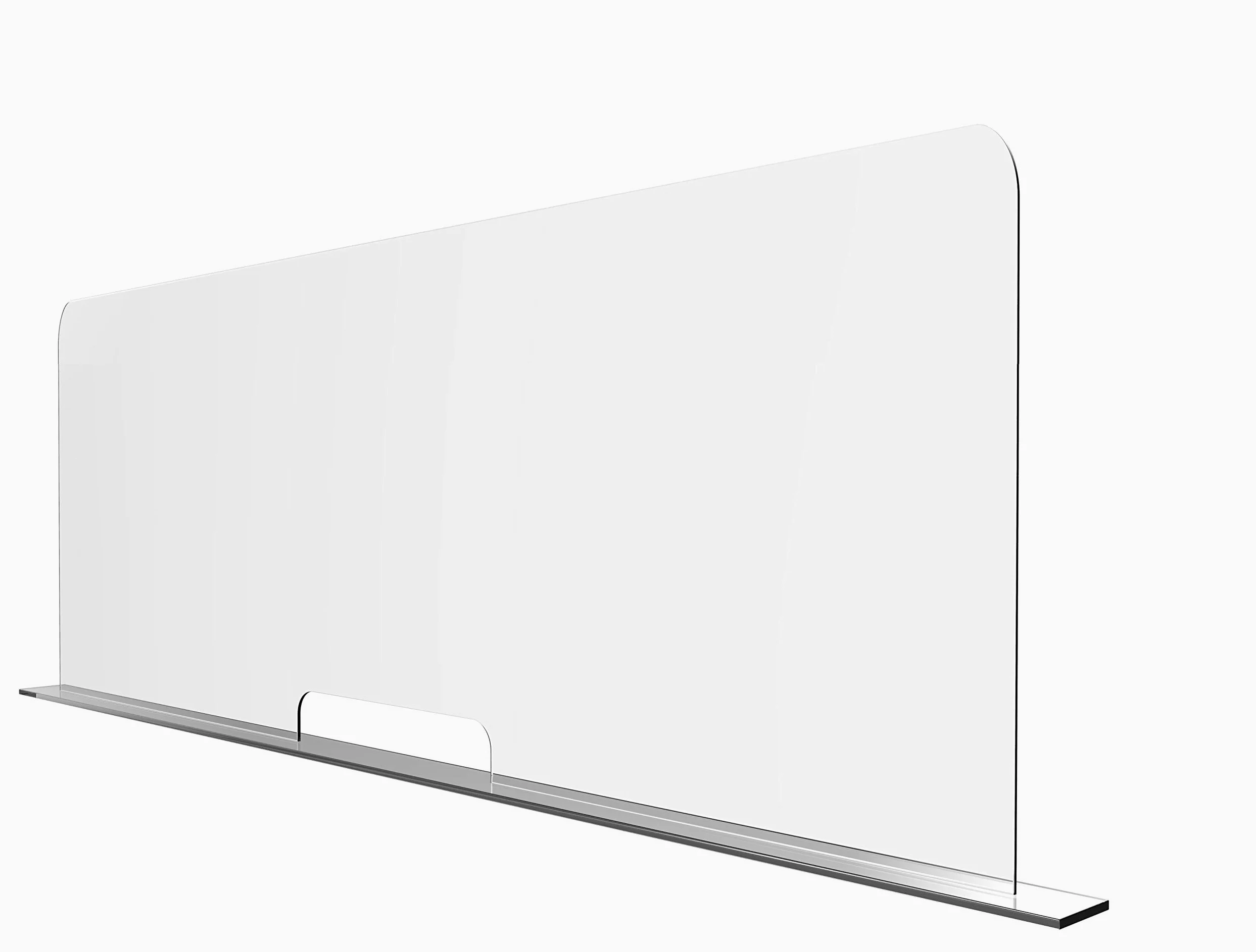 Solarplexius Hygiaphone cloison plexiglass premium ultra transparent séparateur bureau comptoir amovible protection contre microbes bactéries polycarbonate passe document 150X60 cm