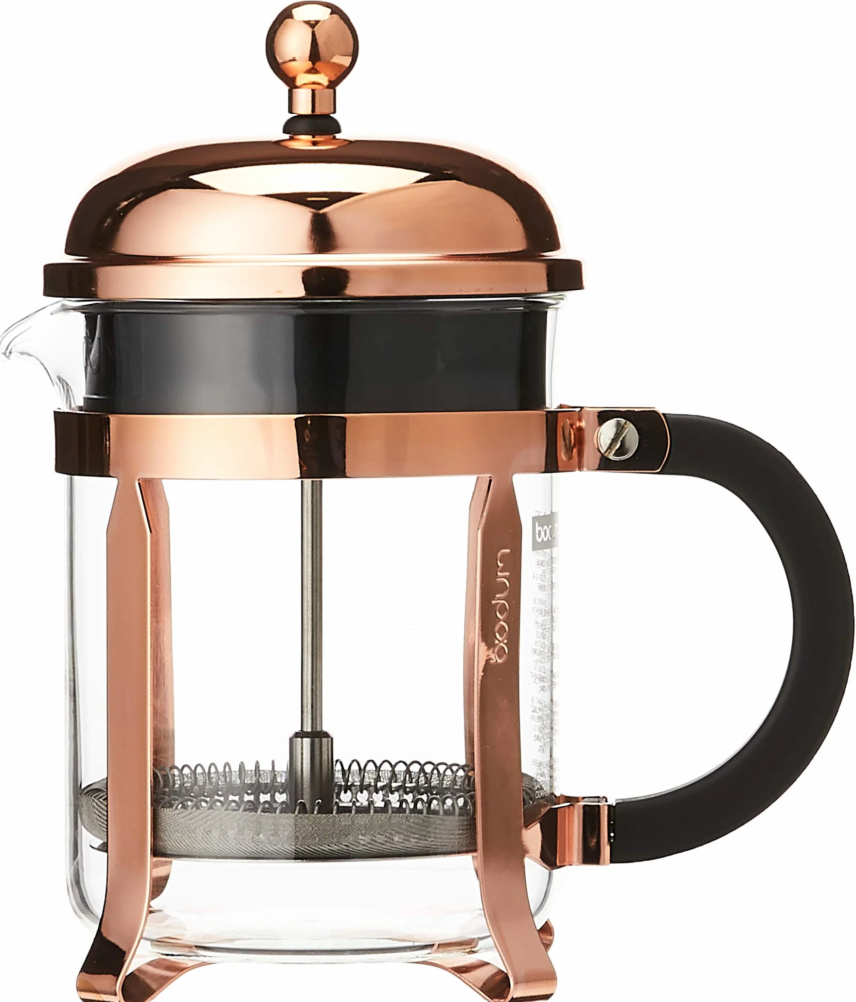 Bodum - 11813-18 - Chambord - Cafetière à Piston - 4 Tasses - 0.5 L Cuivré 10,5 x 16,6 x 19 cm