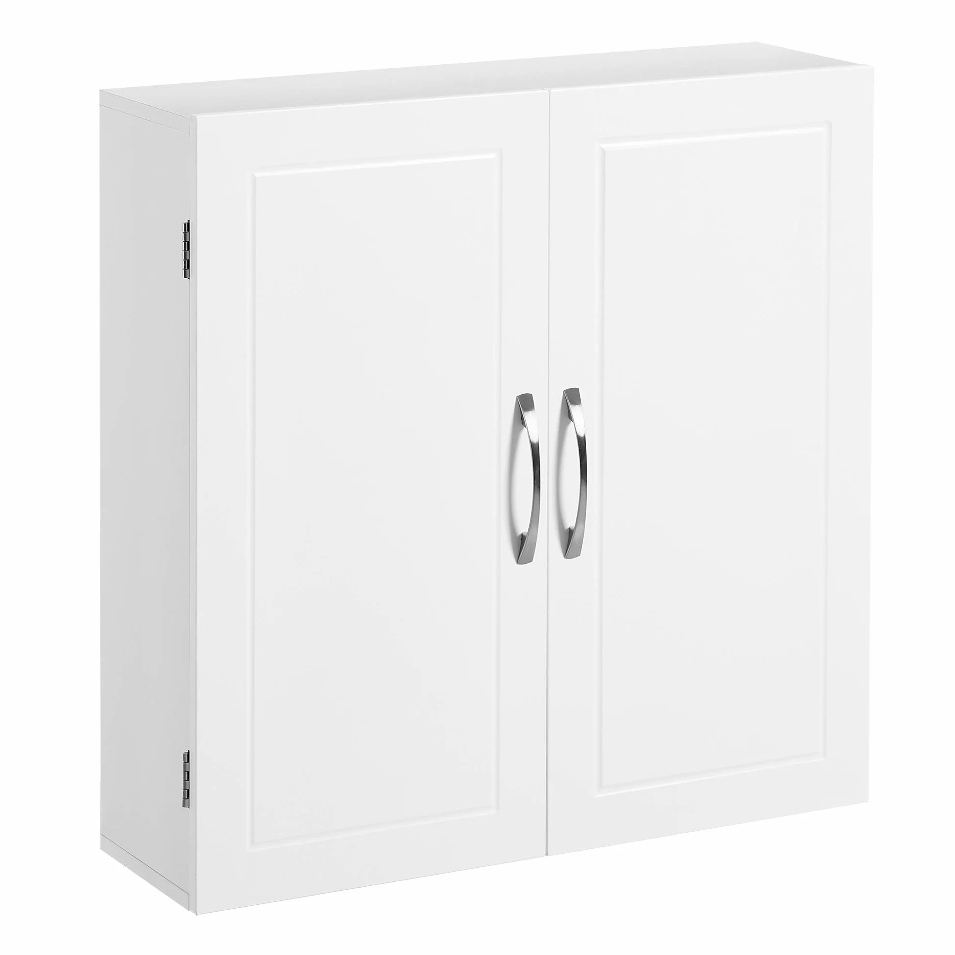 VASAGLE Armoire Murale pour Salle de Bain, Placard de Rangement Mural pour Salle de Bain, 18 x 60 x 60 cm, Armoire à Pharmacie avec Étagères Réglables, Blanc Nuage BBC320W01