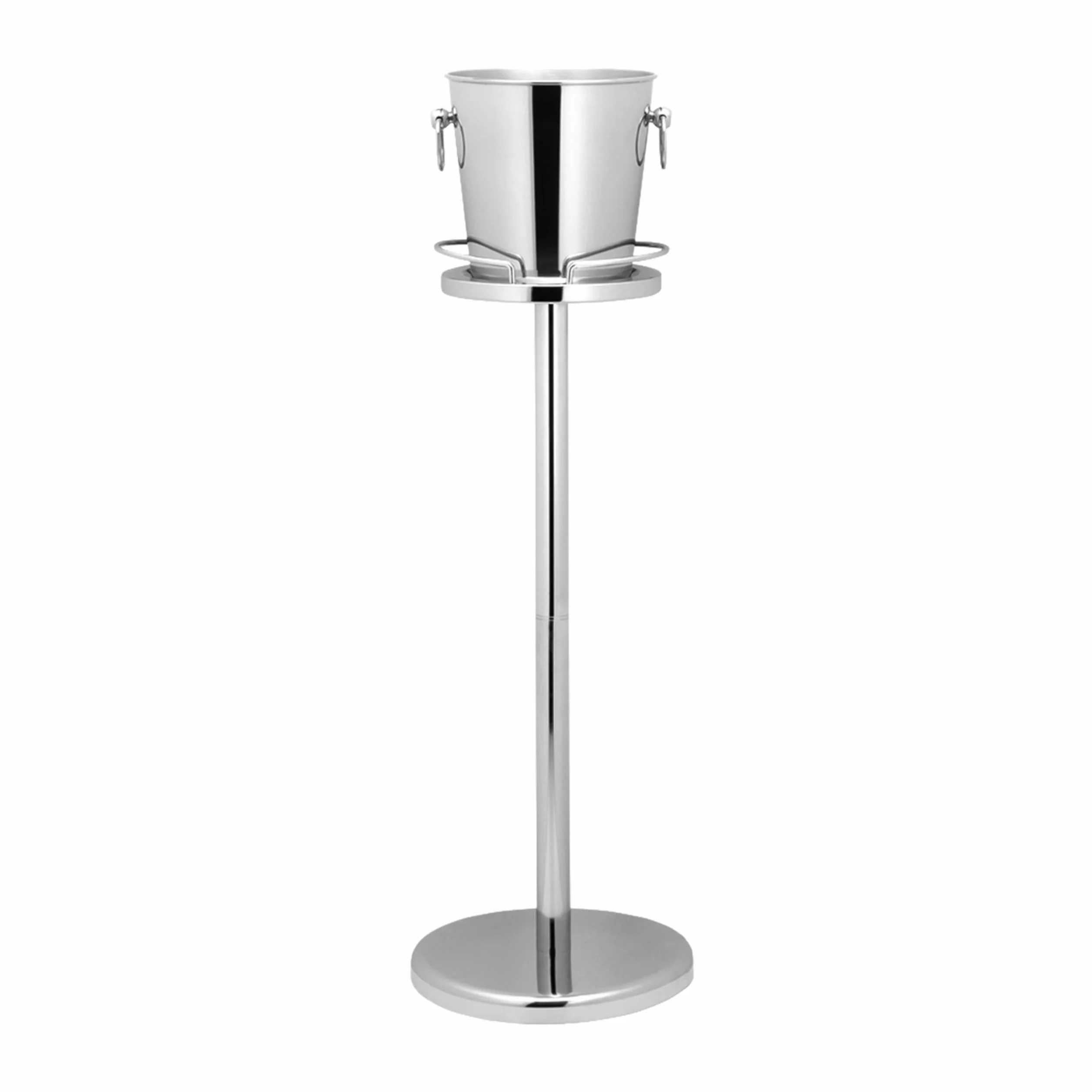 Leopold Vienna LV01402 Support de Seau à Champagne Acier Inoxydable | Support pour Rafraîchisseur Bouteille, Base Lestée, 69 cm, Inox, pour Leopold Vienna et Modèles Universels