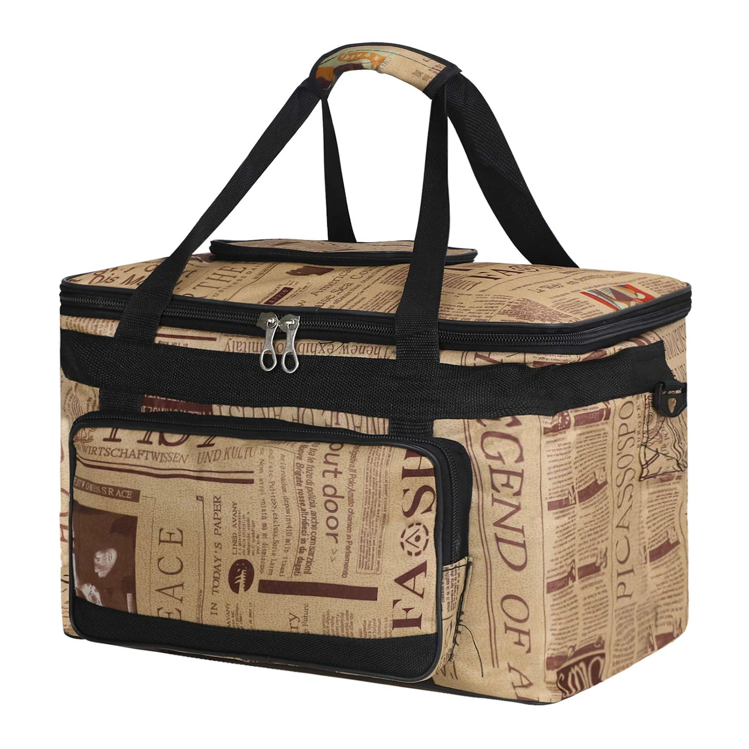 YJZQ Sac Besace pour Kit d'artist Portfolios Artiste Trousse géante pour Fournitures artistiques Sacoche Mallette Peinture Boîte Rangement rétro Style Journalistique