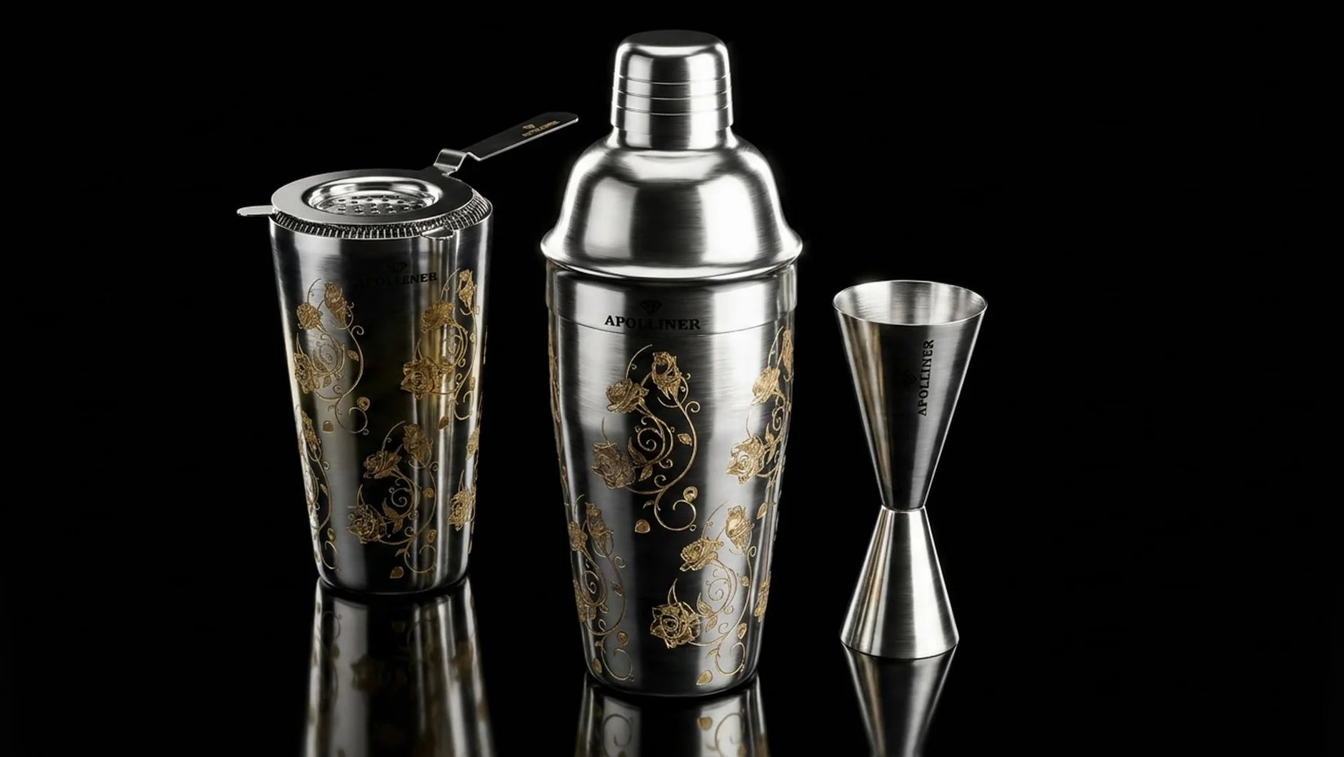 shakers à cocktails16 Pièces, Professionnel | Shaker à Cocktail 550ml, Acier Inoxydable | Kit Cocktail,Shaker Barman,kit Cocktail | Service à Cocktail avec Coffret en Bois précieux.