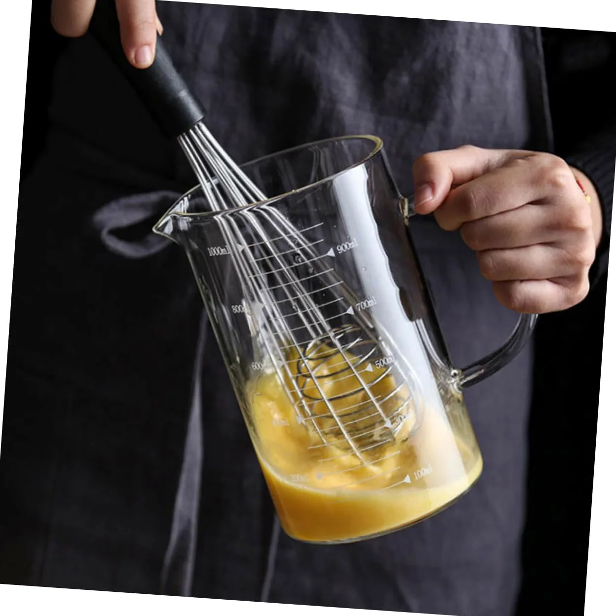 Mikinona Lot de 3 tasses à mesurer en verre pour le lait pour les restaurants les bars pour un débit fluide