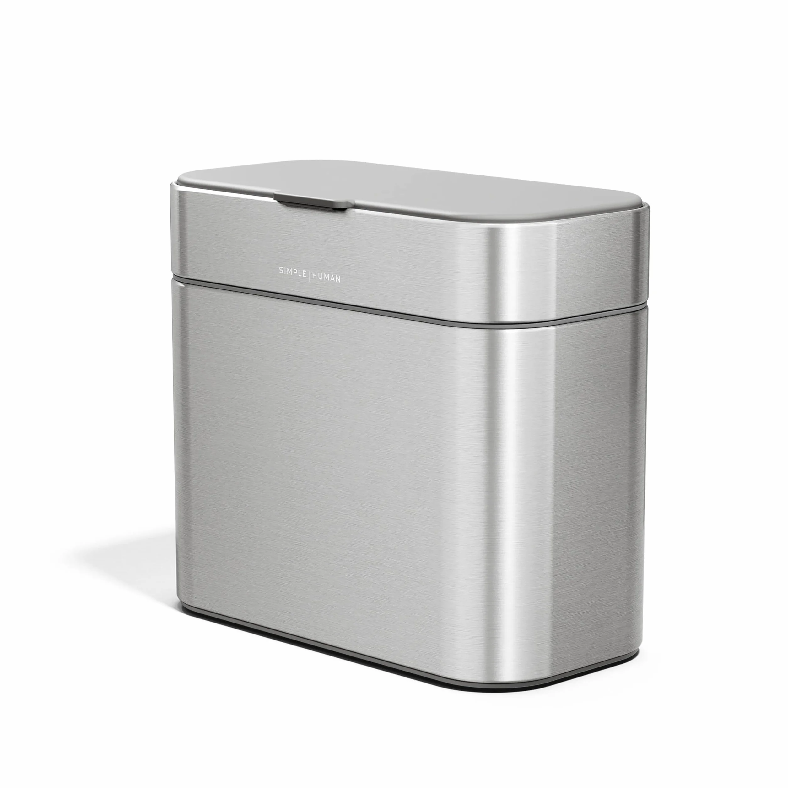 simplehuman Bac à Compost 4 L pour Cuisine, Support Magnétique, Couvercle Aéré Anti-Odeurs, Bac Intérieur Amovible, Sacs Compostables Inclus, Acier Inoxydable Brossé