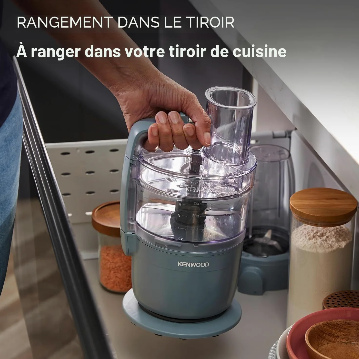 Kenwood FDP22.130GY FP KW FP1+DP INT Robot de cuisine 650 W bleu