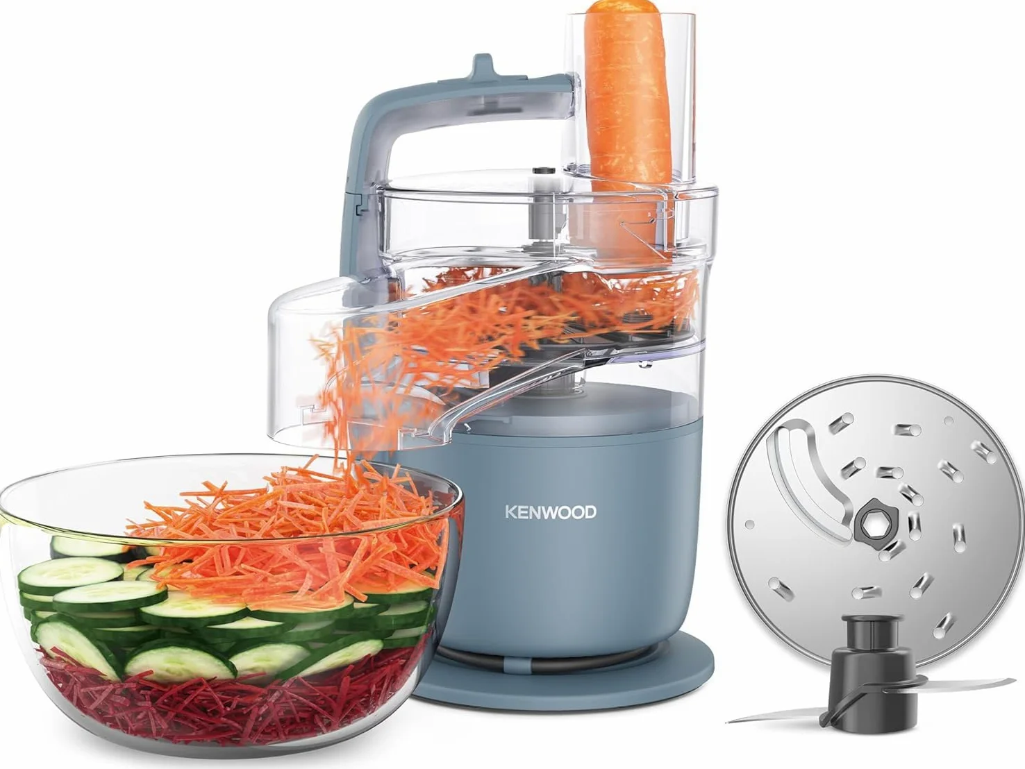 Kenwood FDP22.130GY FP KW FP1+DP INT Robot de cuisine 650 W bleu