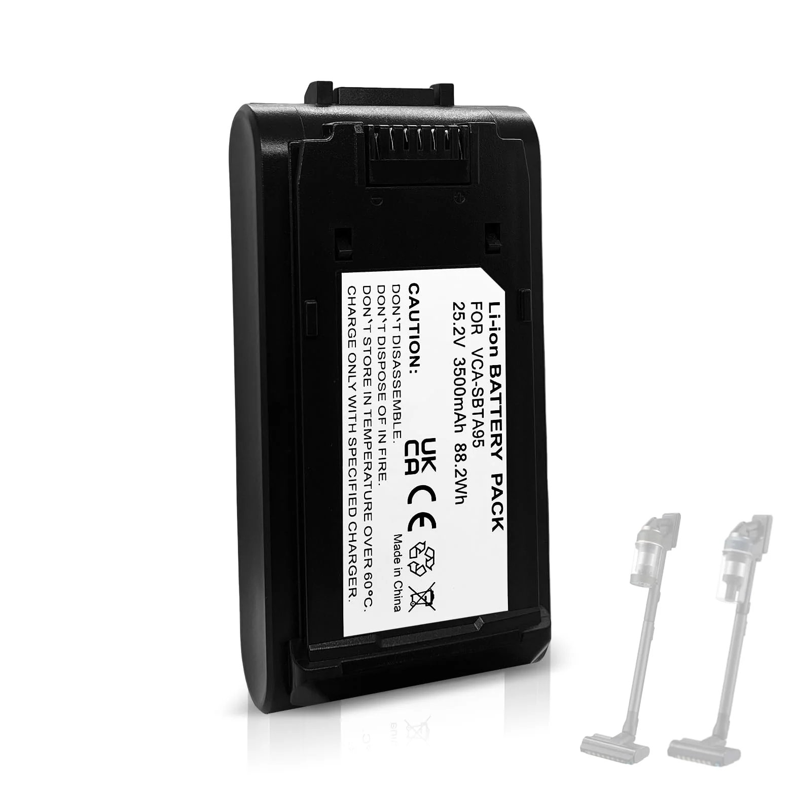 Batterie pour aspirateur sans Fil Samsung Jet Bespoke Plus, Jet 85, Jet 95 Samsung, remplace Le modèle de Batterie VCA-SBTA95, VCA-SBTA95/VT. Compatible avec VS20C95E4TB/WD, VS20C95D4TK/WD