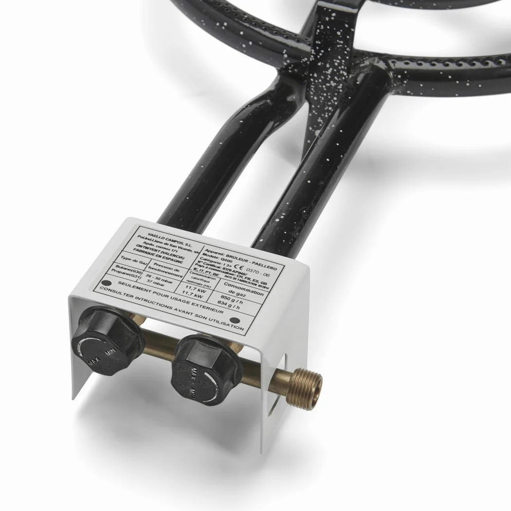 DE BUYER -0816.40N Brûleur Gaz pour Casseroles avec Trépied, Diamètre Ø 40 cm, Noir