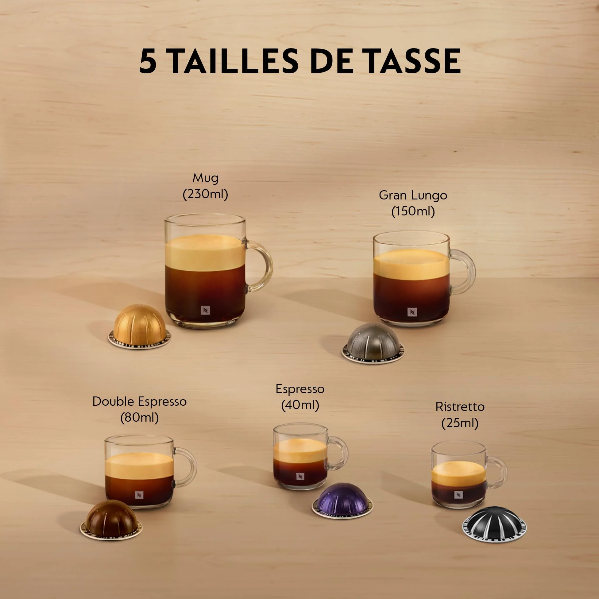 De'Longhi Nespresso Vertuo Pop - Machine à Café en Capsules, Technologie Centrifusion, 4 Tailles de Tasse, Set de 12 Capsules Inclus, Jaune Pastel (ENV90.LE)