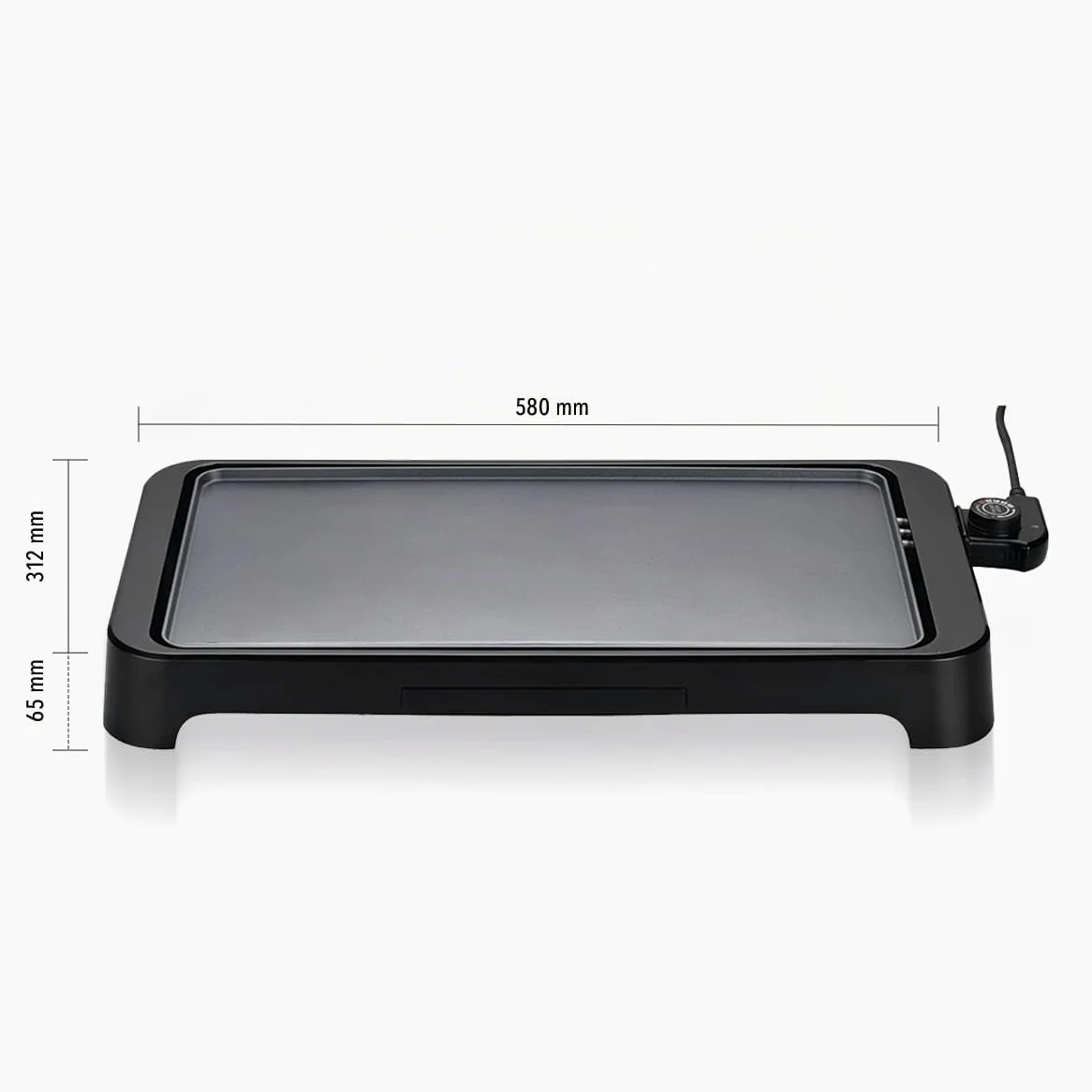 LITTLE BALANCE 8552 Easy Plancha 2000 XL, Plancha électrique 6-8 personnes, Surface de cuisson XXL, Tout type d'aliments, 2000 W, Noir