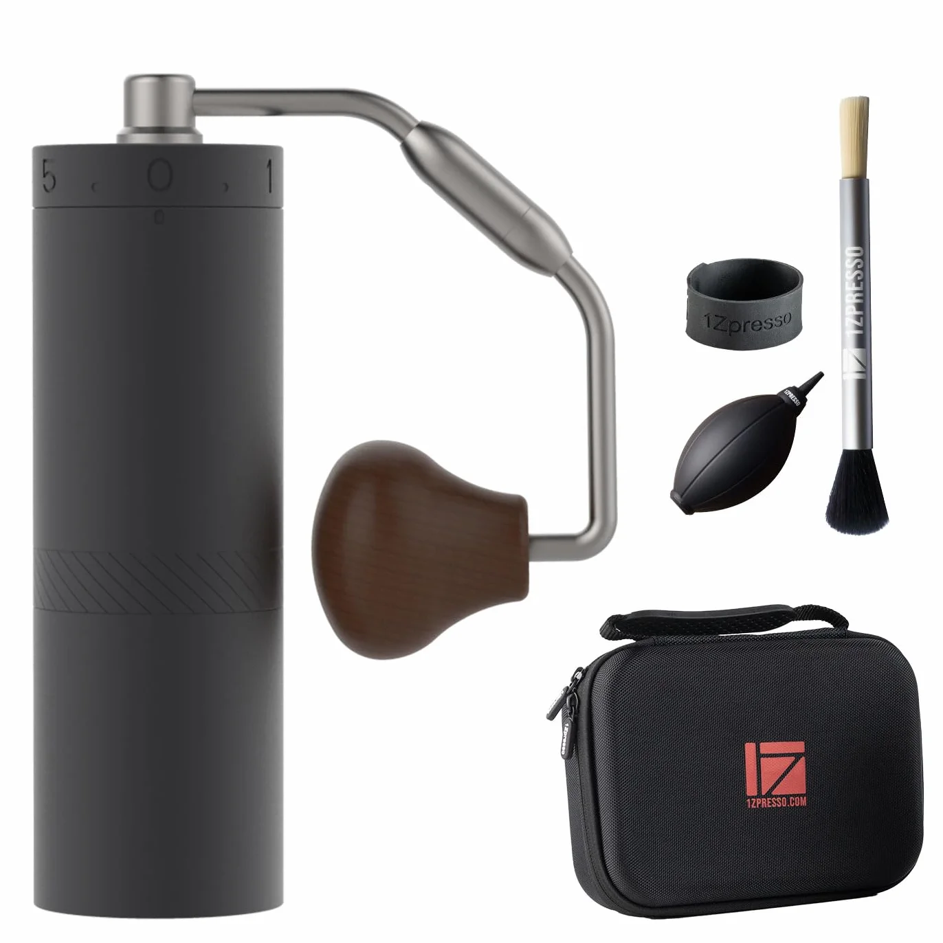 1Zpresso X-Ultra Moulin à Café Manuel Noir, Corps Robuste en Métal Bien Construit, Assemblage avec Meule en Acier Inoxydable, Réglage Externe, Efficacité de Mouture Accrue, Moulin Portable