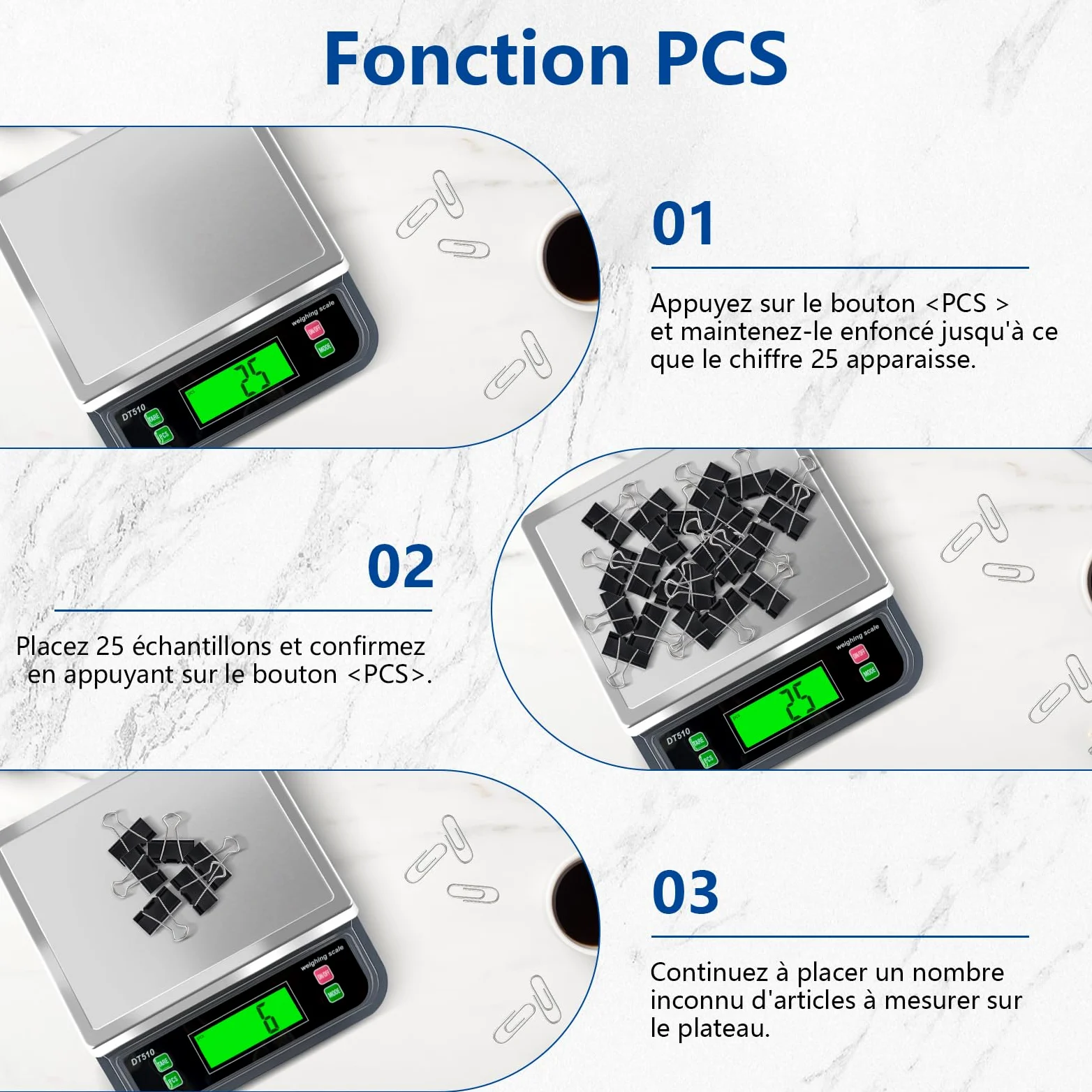 balance cuisine 40kg/1g Balance Professionnelle Acier Inoxydable Balance De Cuisine Professionnelle Avec Pcs Et Tare Fonction Balance Alimentaire Avec éCran LCD Et 6 UnitéS Pour PâTisserie