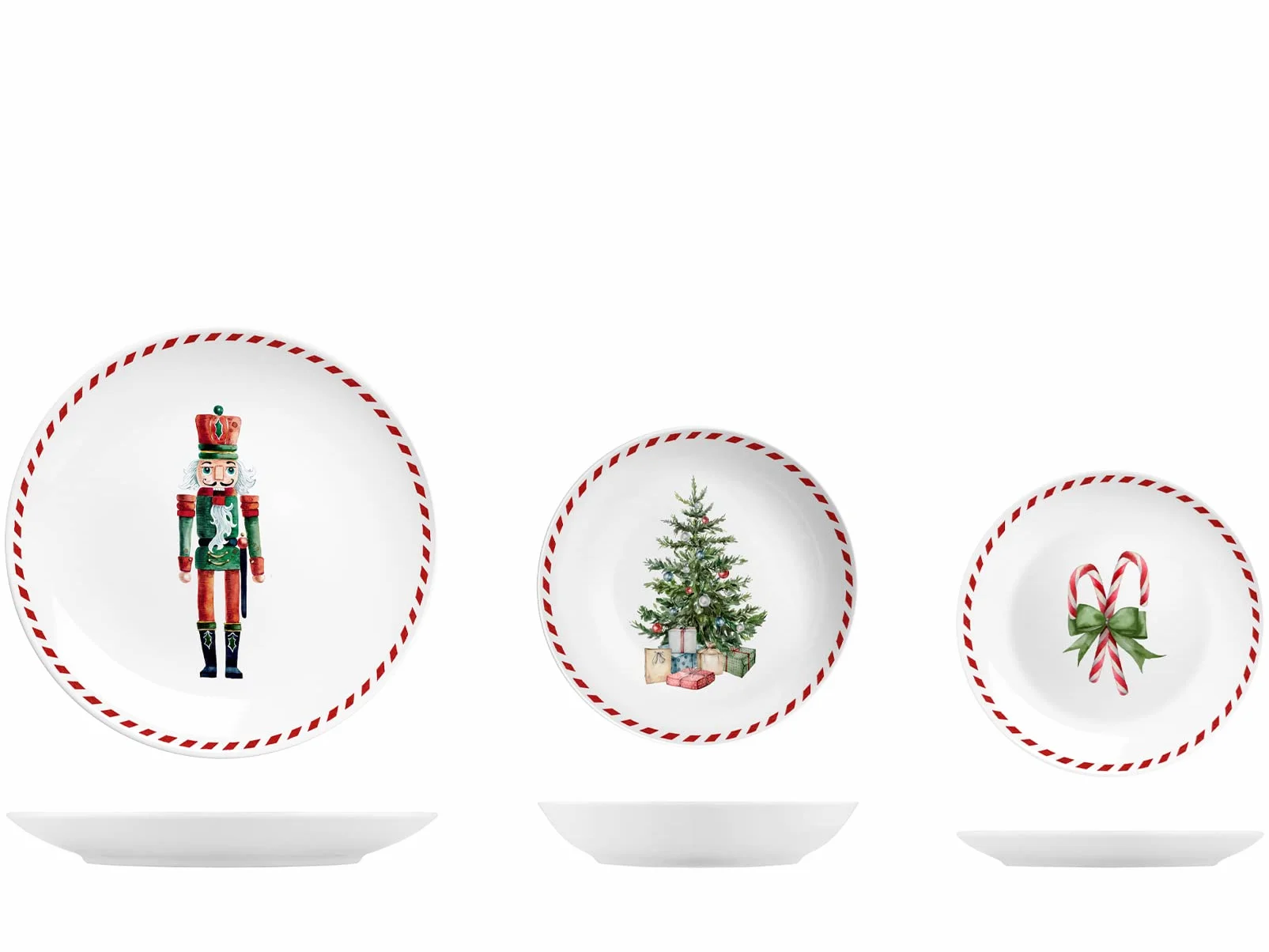 HOME Boîte à musique Service de table Coupe 18 pièces, Porcelaine