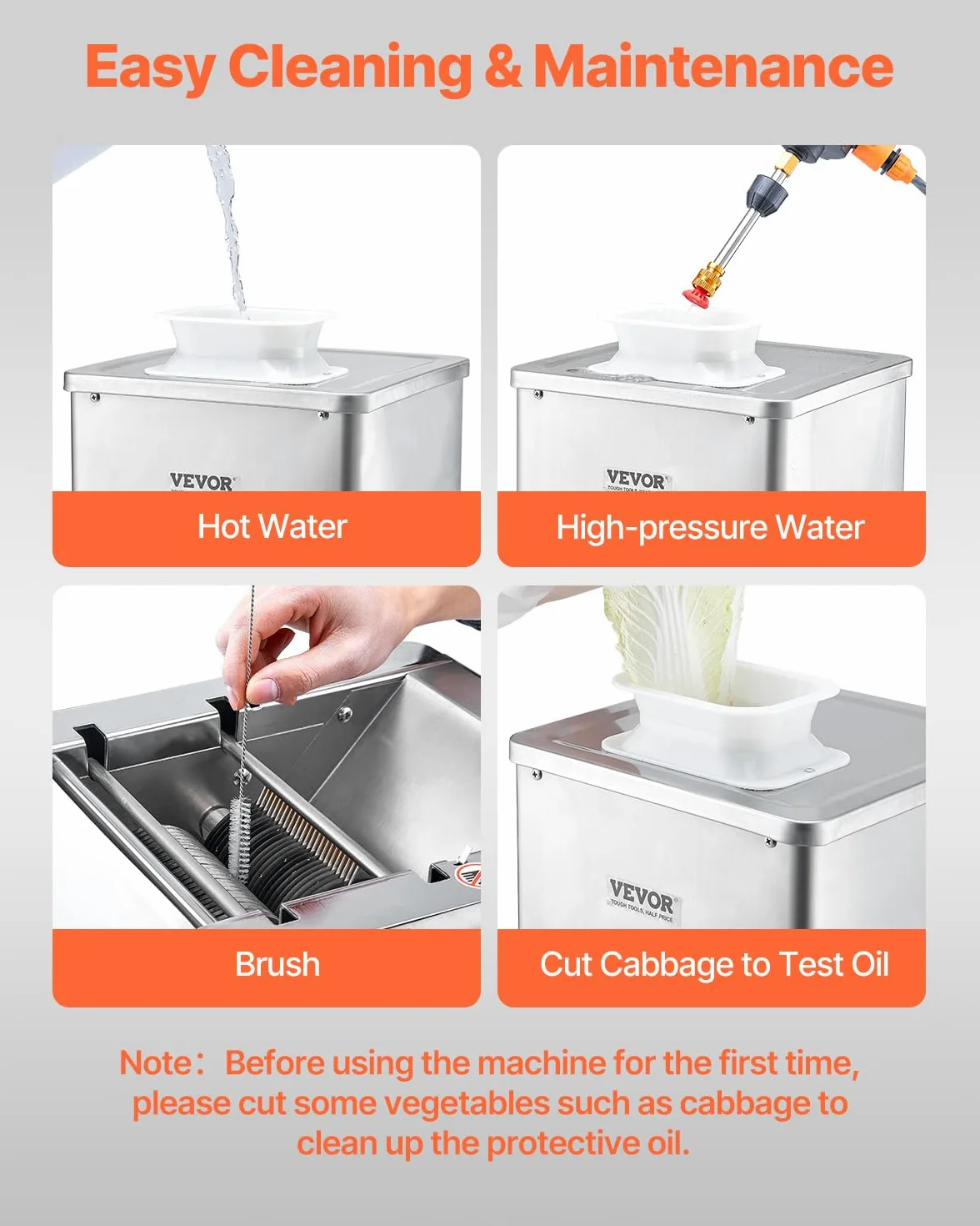 VEVOR Trancheuse à viande commerciale, 550 W, machine à découper la viande, 159 kg/h, acier inoxydable, épaisseur 3,5 mm, trancheuse électrique pour aliments, pour cuisine, restaurant, supermarché