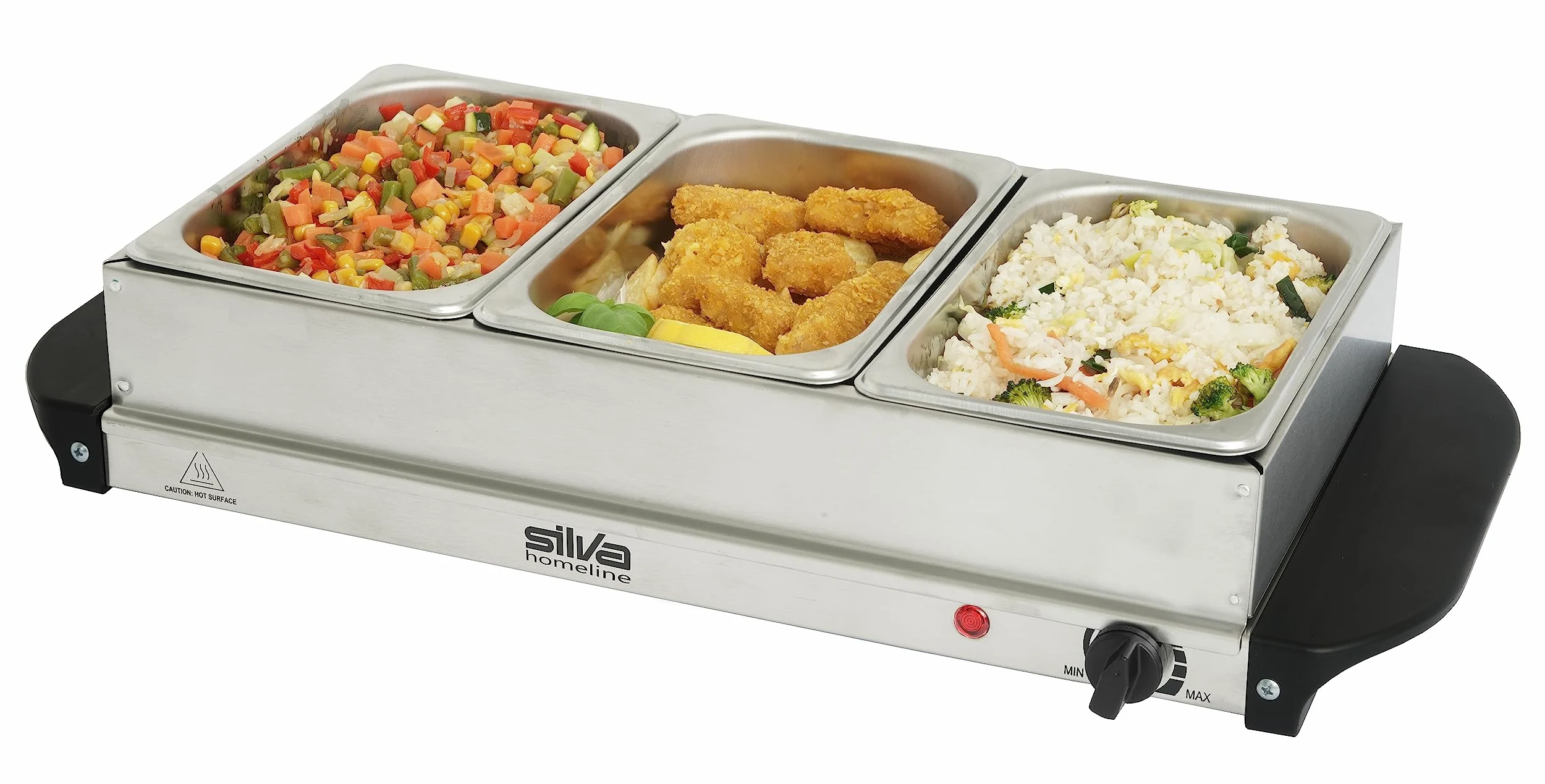 Stay Hot SH 3.1 Buffetwärmer & Warmhalteplate 2 en 1 200 W Idéal pour buffets, fêtes et familles