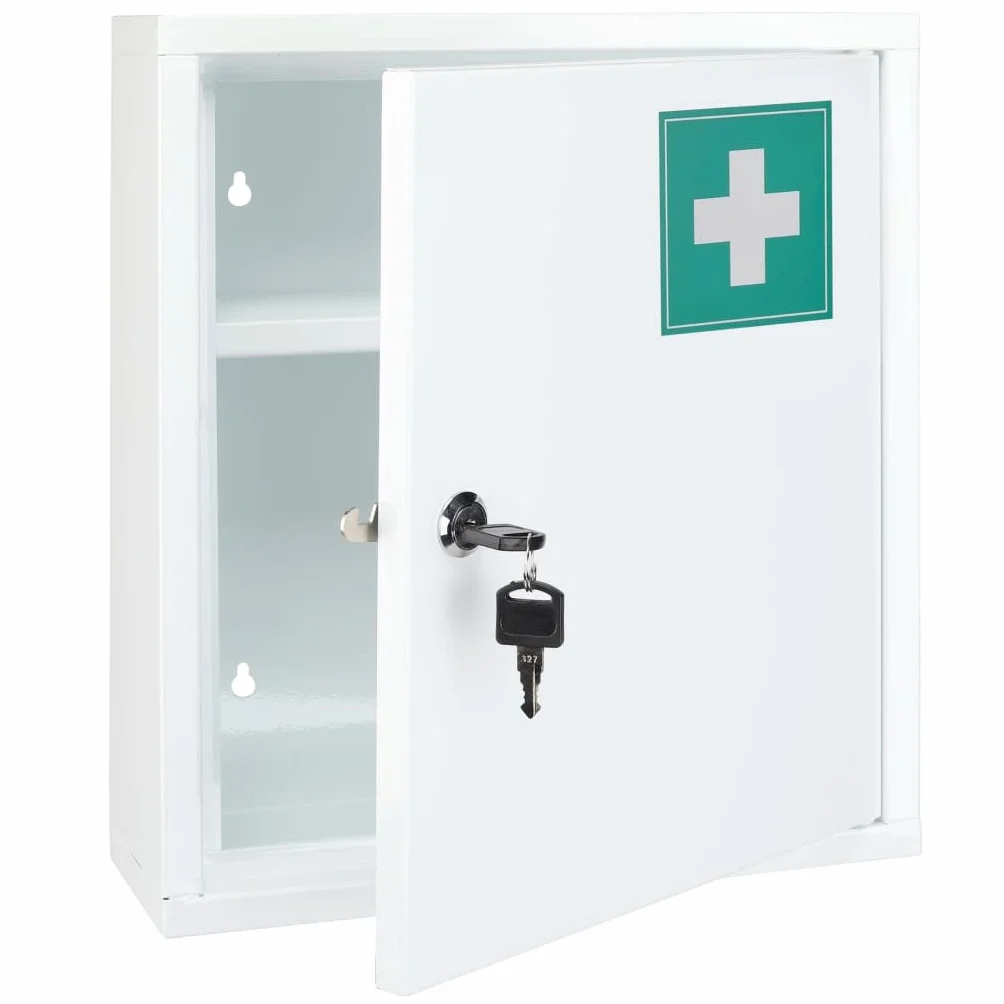 Haushalt International Unbekannt Armoire à Pharmacie en Acier, 31.5 x 10 x 36 cm, Blanc
