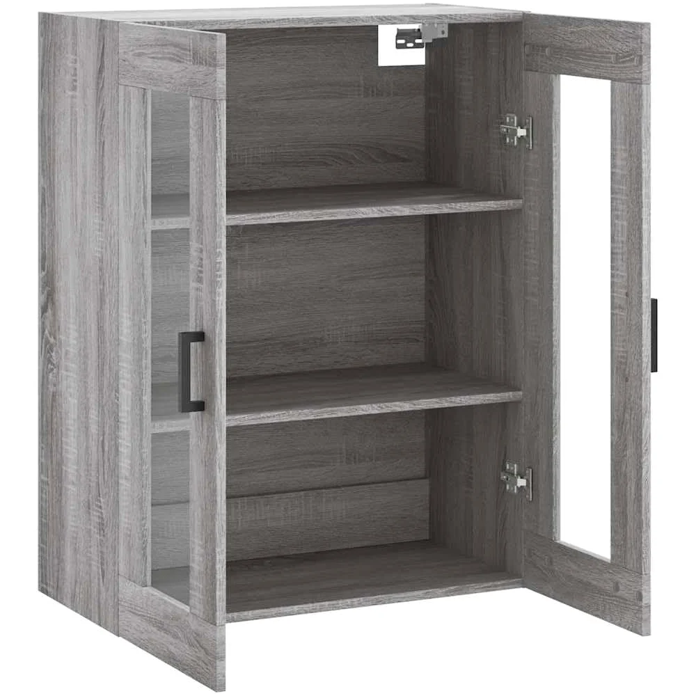vidaXL Armoire Murale, Placard Suspendu avec Rangement, Meuble Flottant de Salon Bureau Chambre, Moderne, Sonoma Gris Bois d'Ingénierie
