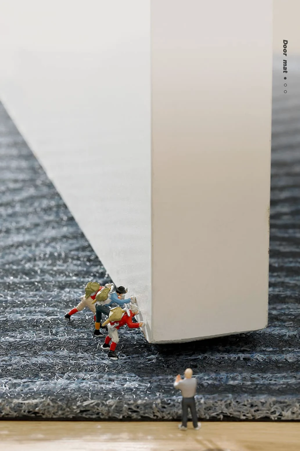 Paillasson en caoutchouc imperméable et résistant avec dos en PVC – Anti-dérapant, barrière anti-saleté – Tapis de bienvenue lavable pour intérieur et extérieur – Tapis de bienvenue pour la maison, le