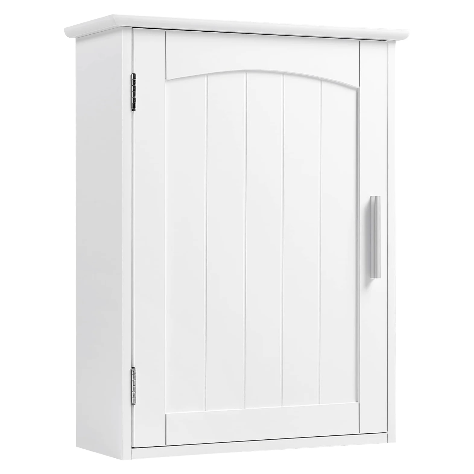 EUGAD Armoire Murale Salle de Bain, Meuble Salle de Bain, Armoire Pharmacie, Meuble WC Suspendu, avec Étagère Réglable, Porte, en MDF, Blanc, 40x17x51cm
