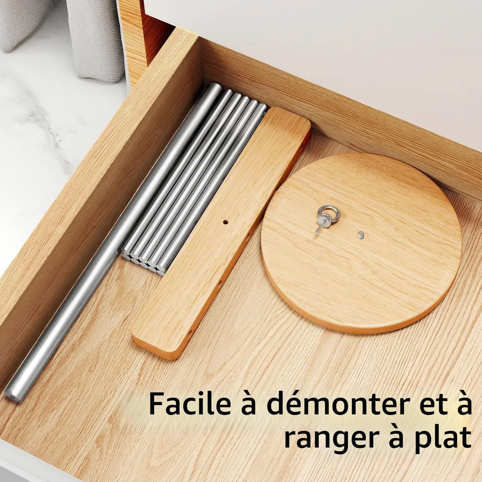 STWWO Séchoir à Pates Fraiches Séchoir à Spaghetti avec 10 Bras Amovibles INOX 304 Support de Séchage de Nouilles pour Ustensiles Cuisine Pâtes Faits Maison - Jusqu'à 2 Kg de Pâtes Fraiches, WSA007