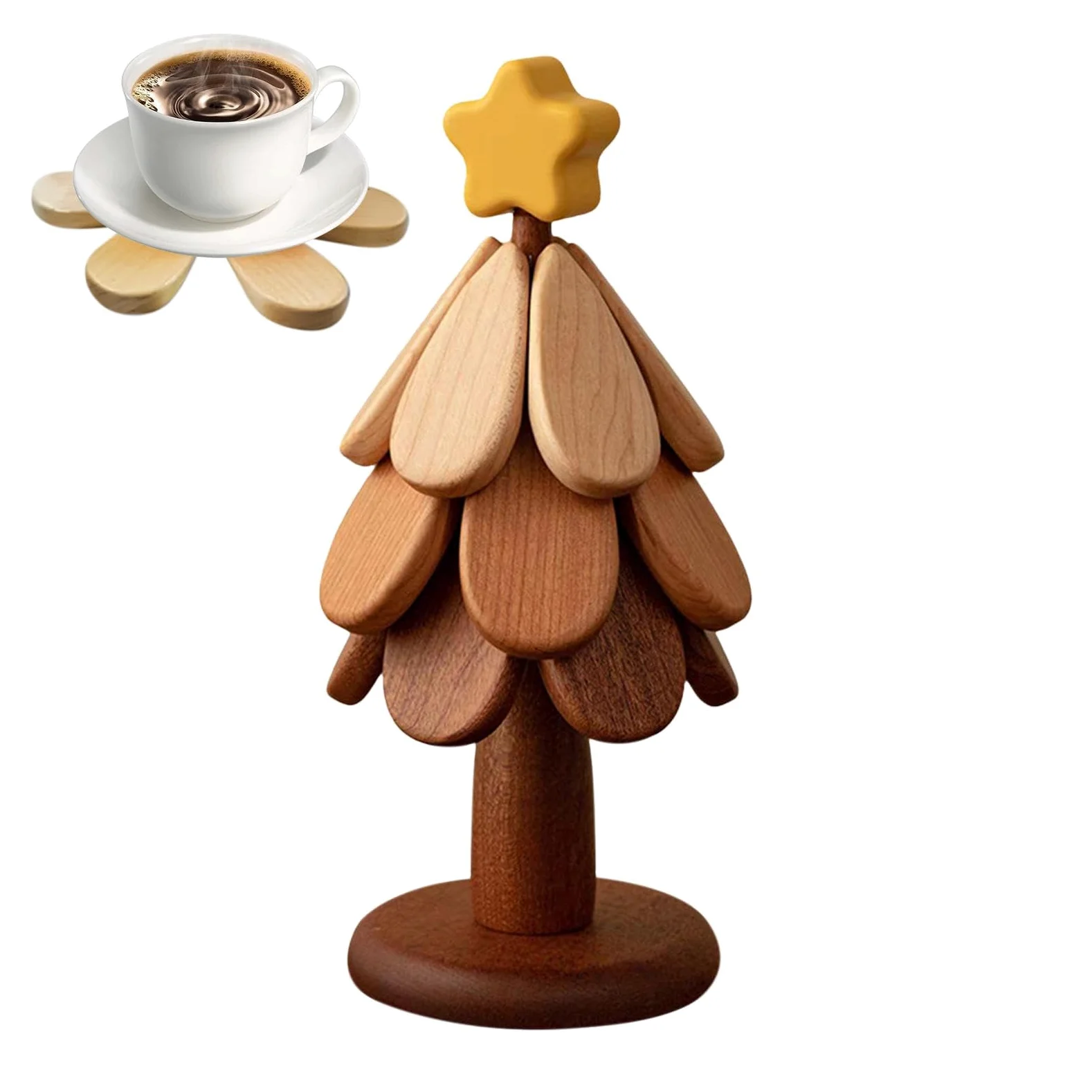 Dessous de Plat en Bois pour Arbre, Dessous de Plat Design Arbre | tapis de table en bois anti-brûlure, dessous de plat en bois, dessous de plat anti-brûlure pour casseroles chaudes, protège l