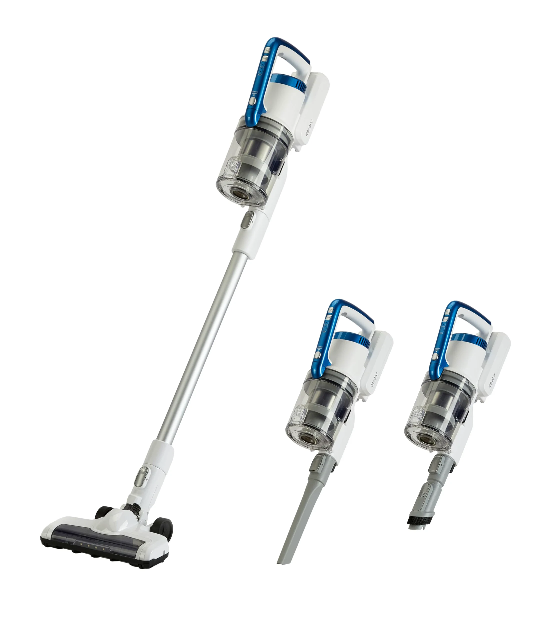 Amazon Basics Aspirateur sans fil 2 en 1 avec moteur BLDC 350W 0.7L Blanc et Bleu