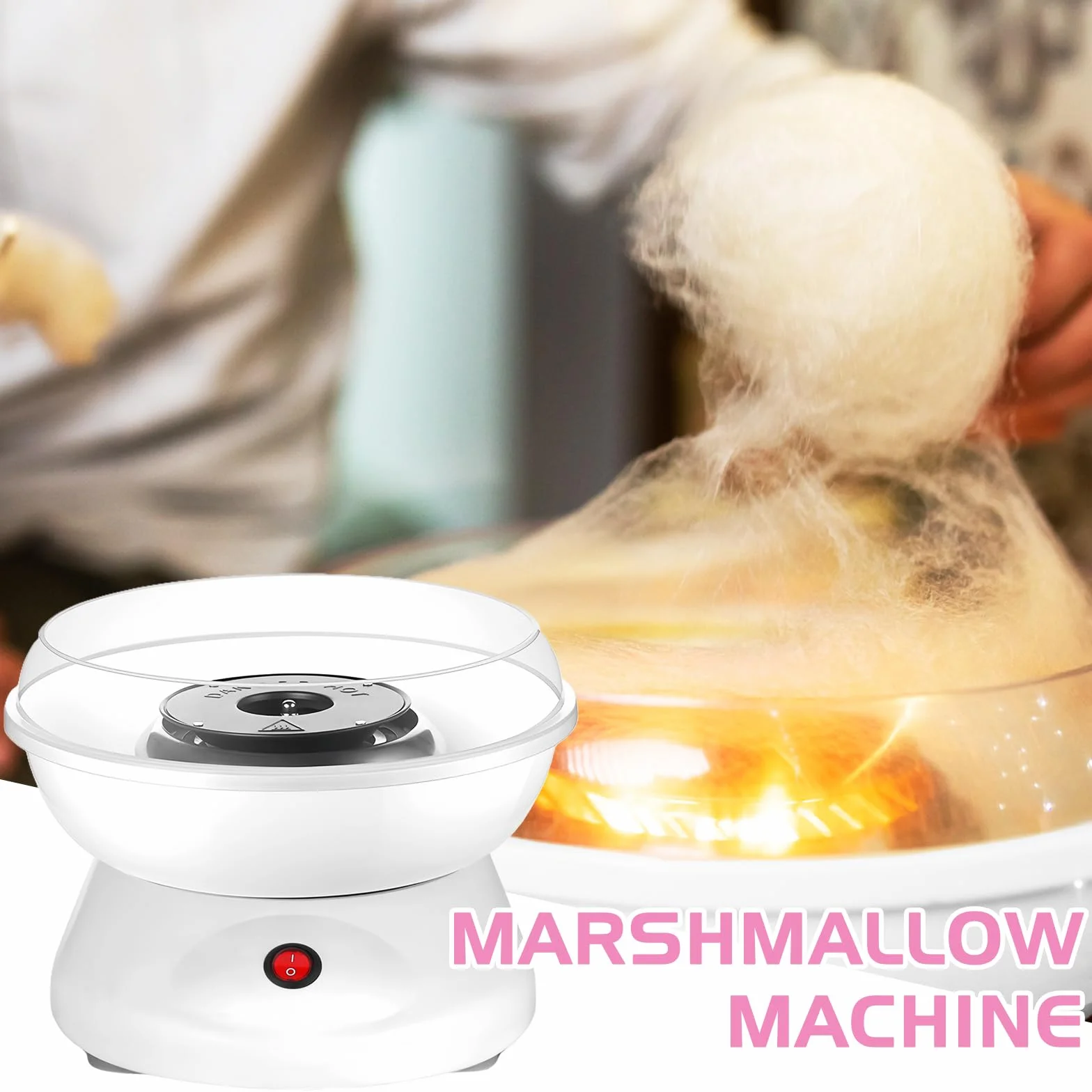 Machine À Barbe À Papa, Cotton Candy Machine, Machine À Bonbons En Coton, Électrique Candy Floss Maker 450w Avec Accessoires Pour Anniversaire Diverses Fêtes Facile À Utiliser Et À Nettoyer