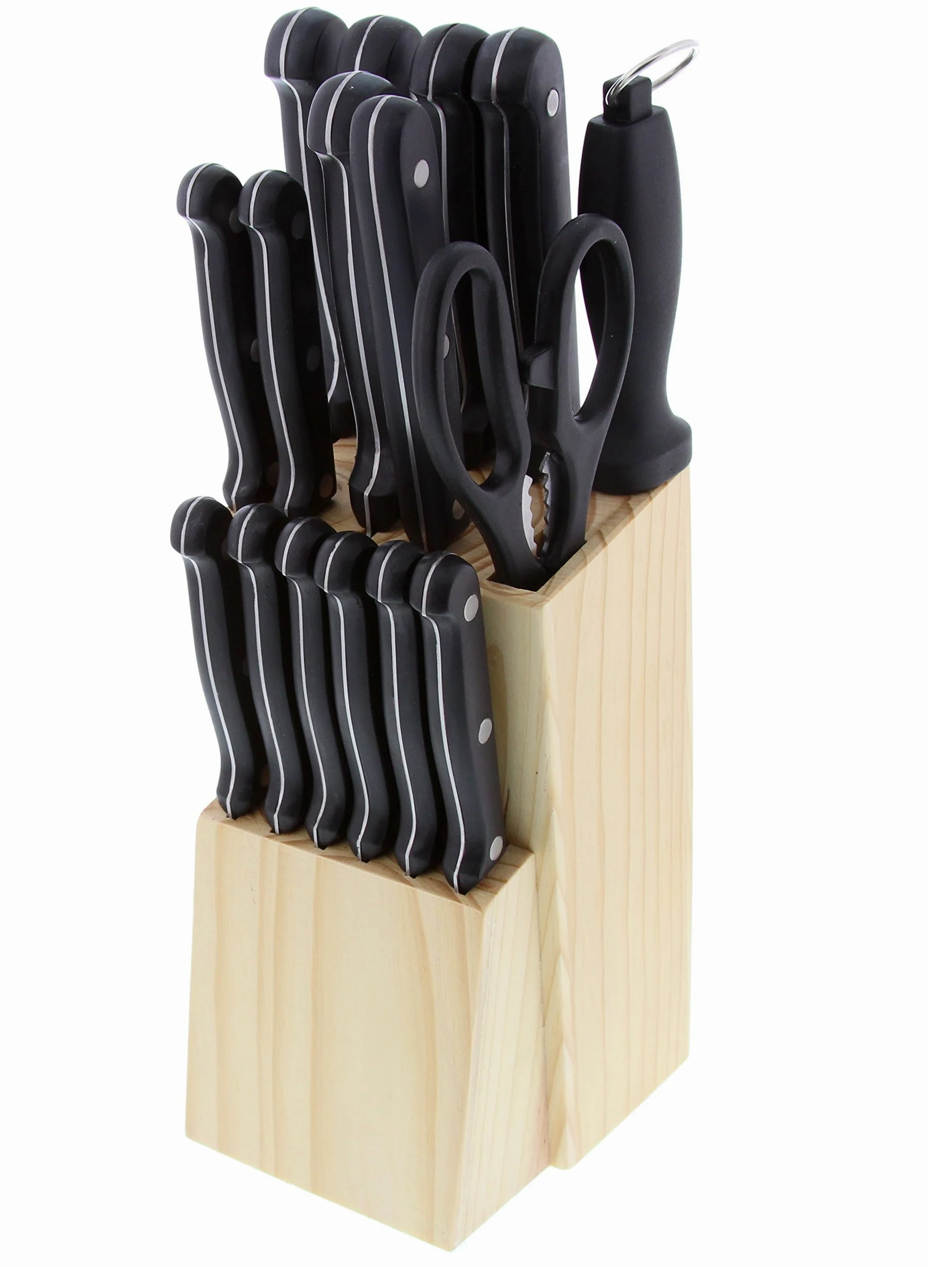 Pradel Excellence I7412 Bloc de 17 Pièces de Coutellerie INOX et Bois 10.5 x 14.5 x 34.20 cm 17 unité(s)