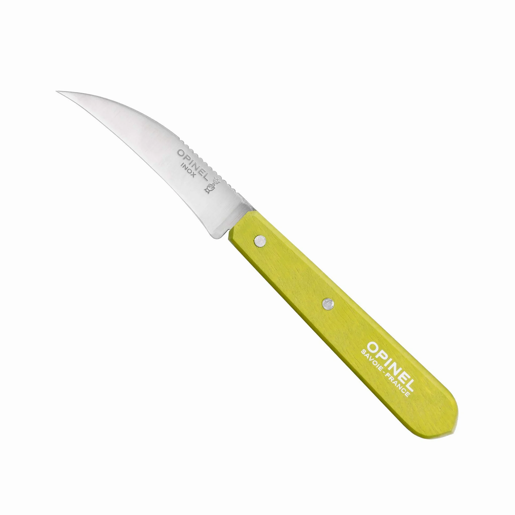 Opinel - Coffret Les Essentiels Fifties - Coffret Cuisine Couteau d’Office, Couteau Cranté, Couteau à Légumes, Couteau Eplucheur - Inox & Charme - Mandarine, Poivre, Tilleul & Rose