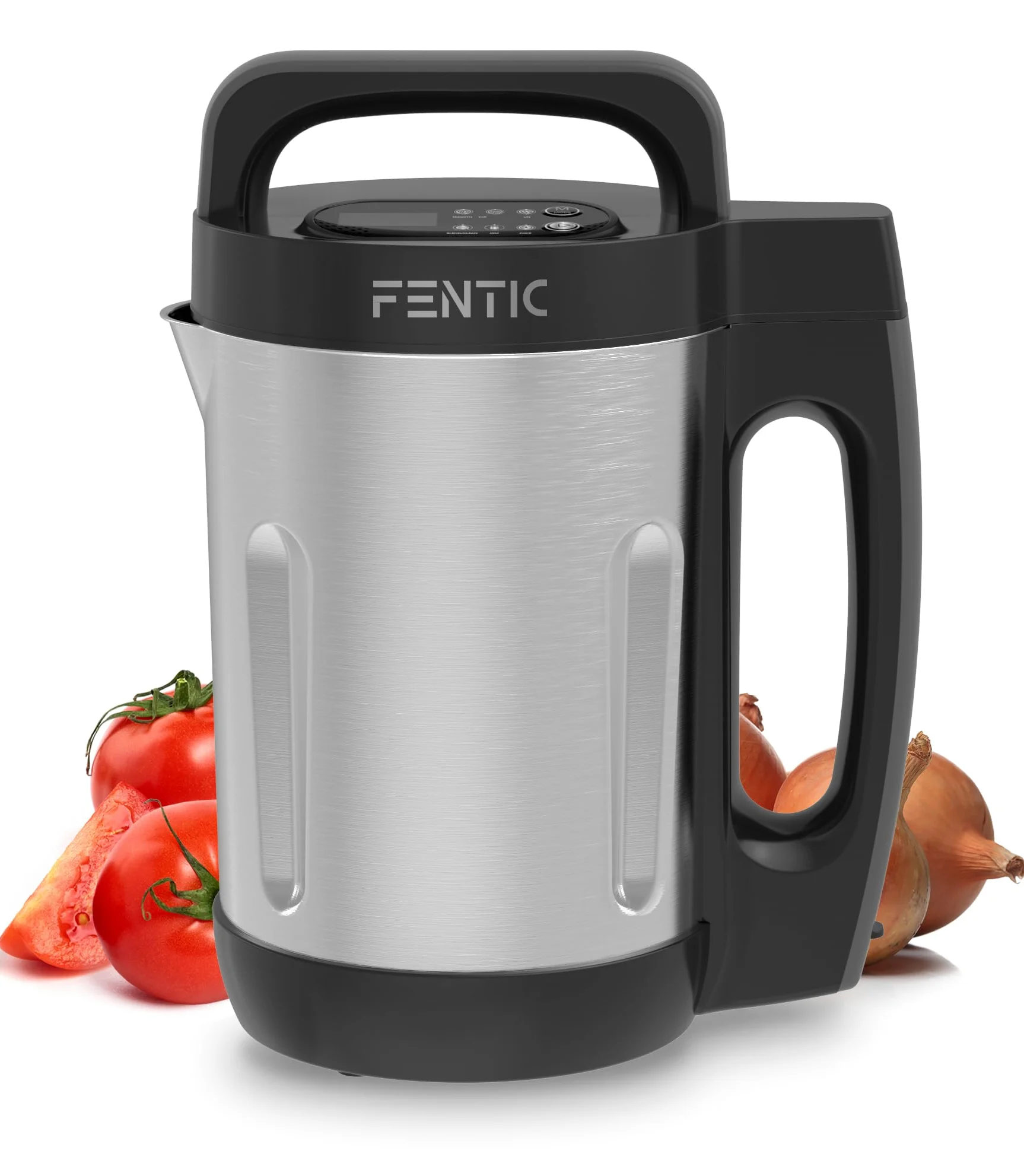Blender Soupe | 2L | 6 Programmes | Affichage LED | Blender Chauffant | 1000W | Acier Inoxydable/Noir