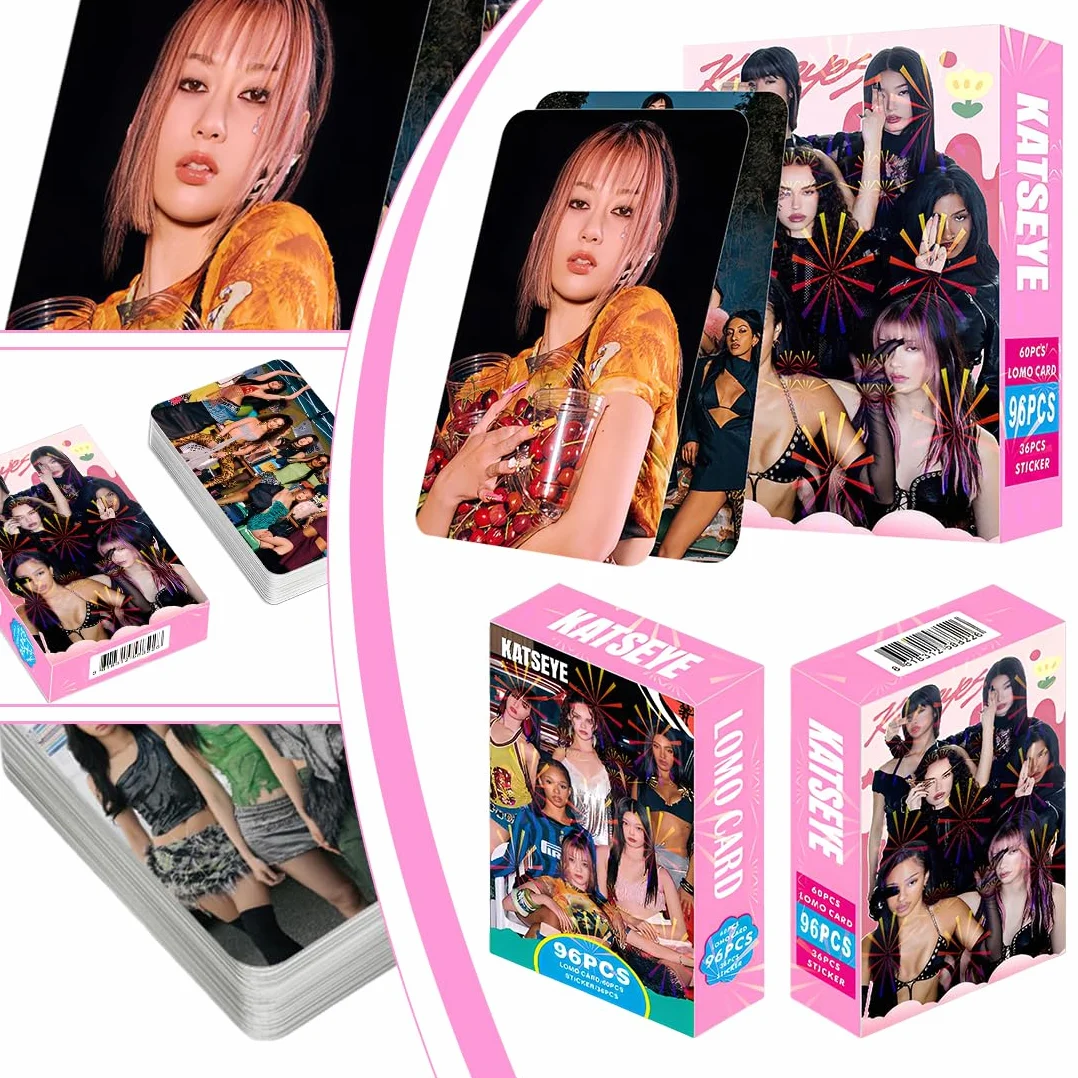 96 Pièces Cartes Photos KATSEYE Variées, KATSEYE Collection de Photocards pour Fans, Idées Cadeaux pour Ados, Collection Complète de Membres de Groupe, pour Déco et Échange