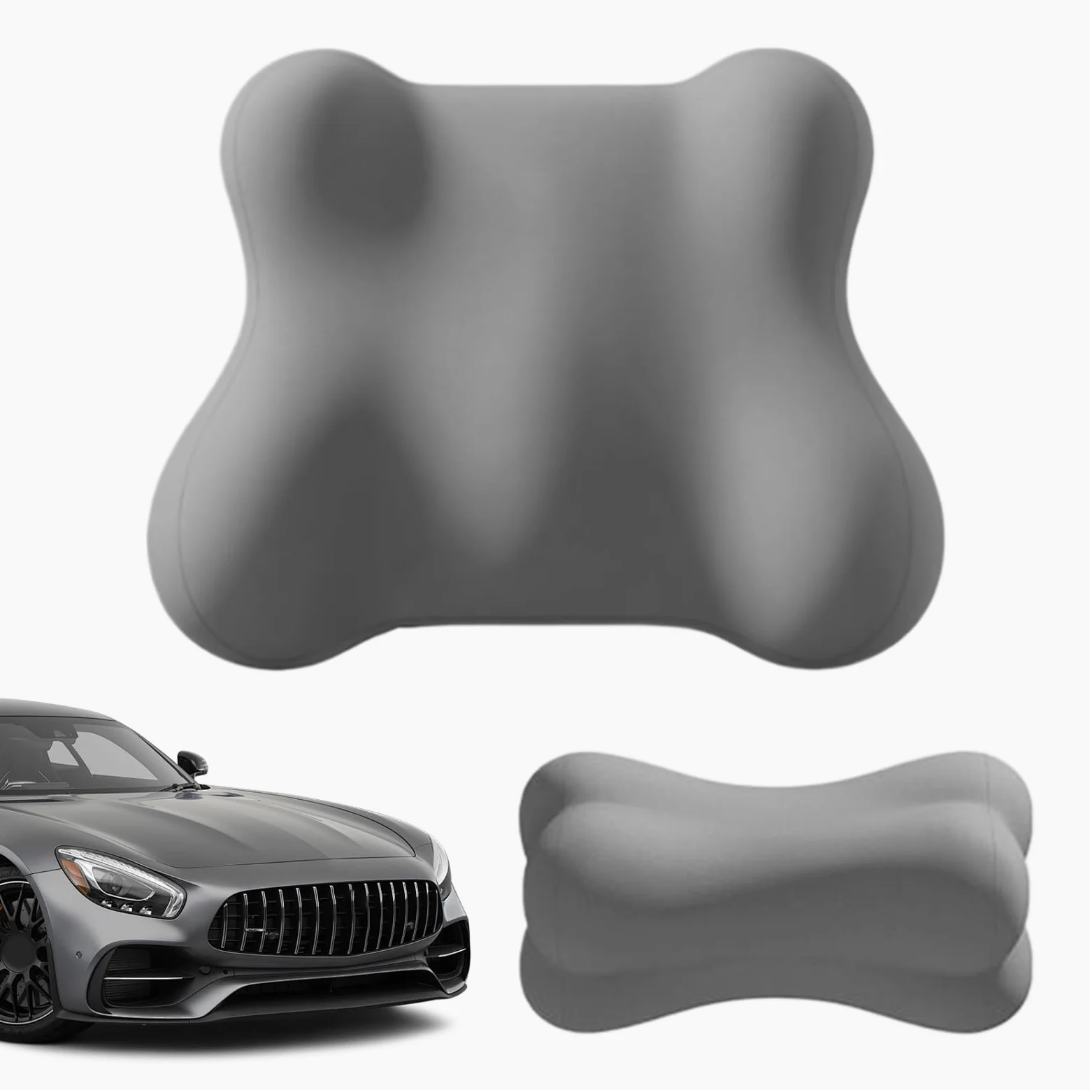 Appuie-Tête Pour Voiture Et Support Lombaire Accessoires De Conduite | Soutien Lombaire Et Cervical Pour Siège De Conduite pour Conducteurs Avion Chaise Bureau Canapé Siège Relax